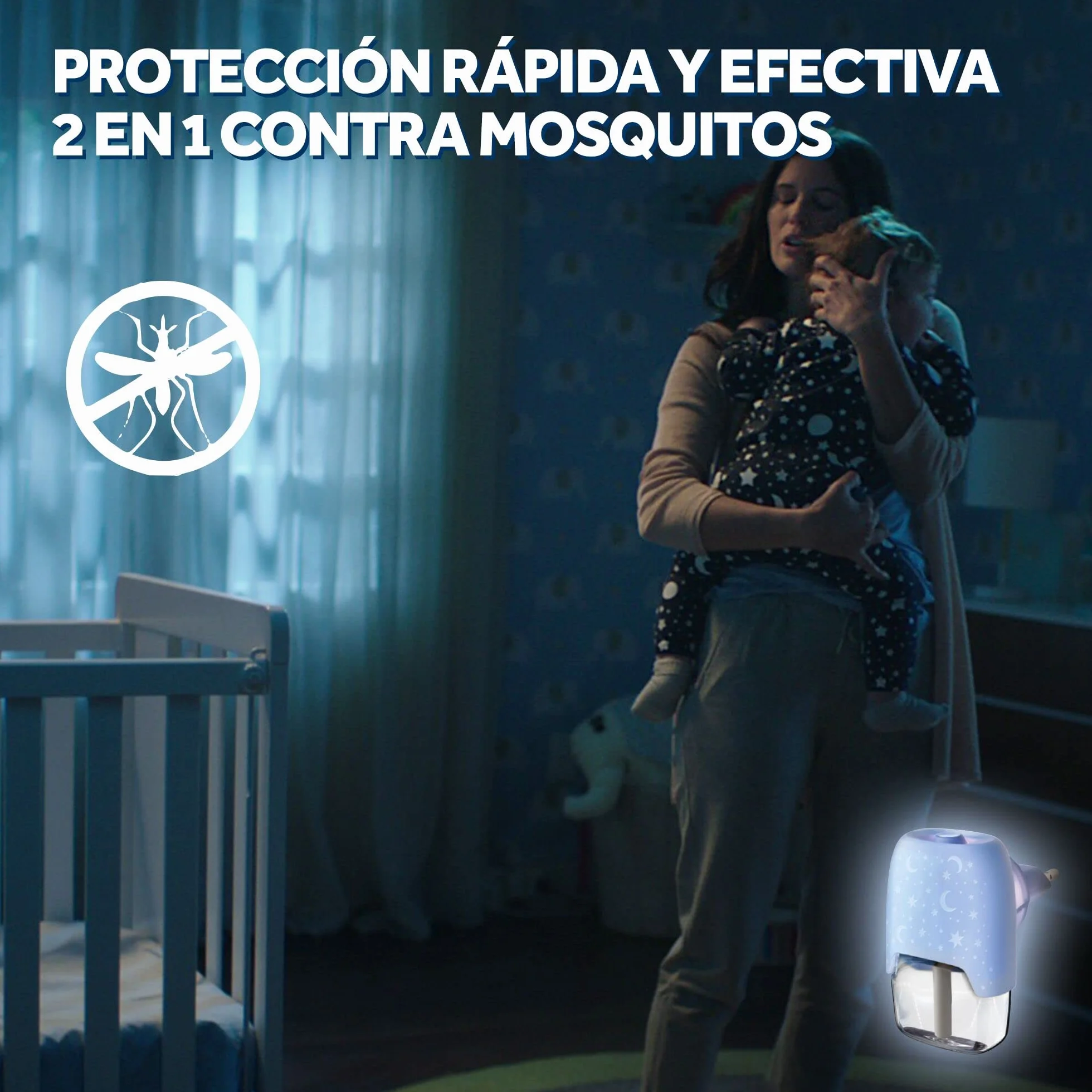 Raid Eléctrico Líquido Family 30 Noches Enchufe Anti Mosquitos 2 en 1 Mata y Ahuyenta Aparato + Recambio