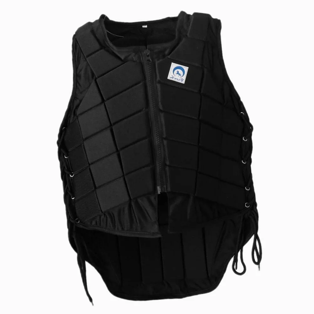 Chaleco Ecuestre de Protector Corporal para Equitación con Acolchado EVA Transpirable y Cremallera Ajuste Lateral Adecuado para