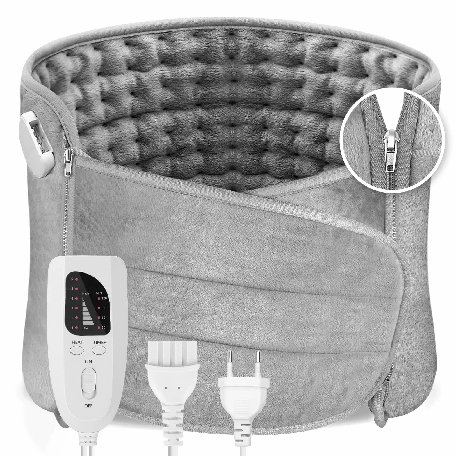 AOROY Almohadilla Eléctrica 126X30CM Apagado Automático Protección Sobrecalentamiento 6 Niveles Temperatura