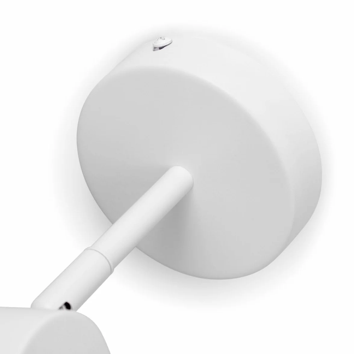 Alpinaluz Foco Aplique de Pared o Techo Orientable Blanco Casquillo E27 Diseño Moderno Cilíndrico Acero Iluminación Interior