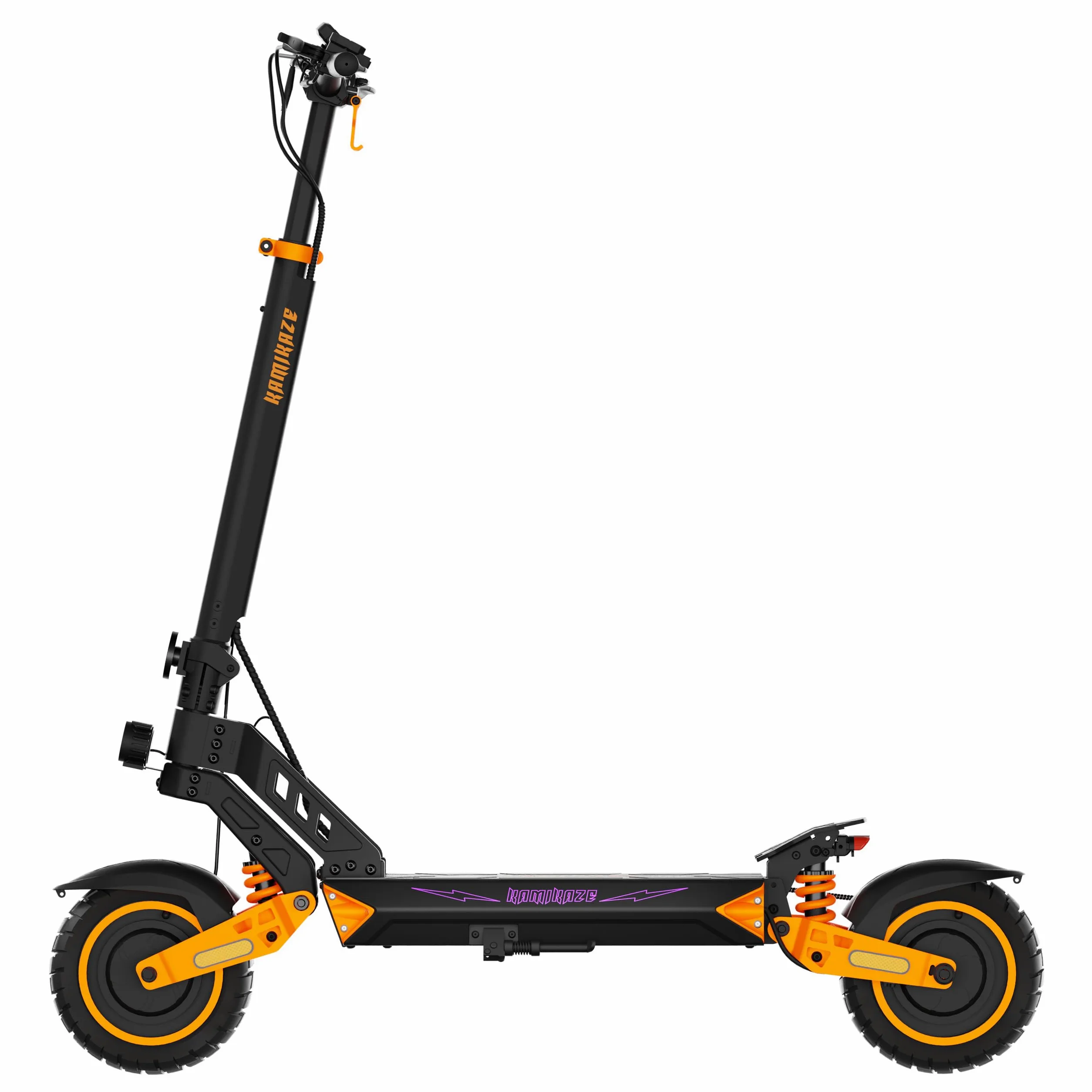Monopatín Eléctrico Kamikaze K1 MAX – Doble Motor 2x500W, Batería 52V 20Ah, Autonomía hasta 80 km, Velocidad 20 km/h, Ruedas Grandes, Doble Freno de Disco, Suspensión, IPX5