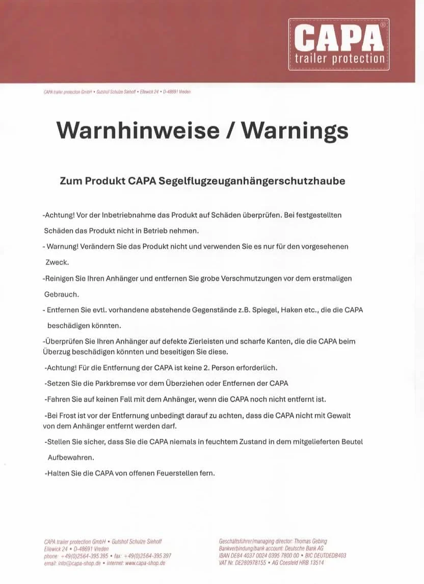 La Capa Cubierta protectora grande para segelflug colgante