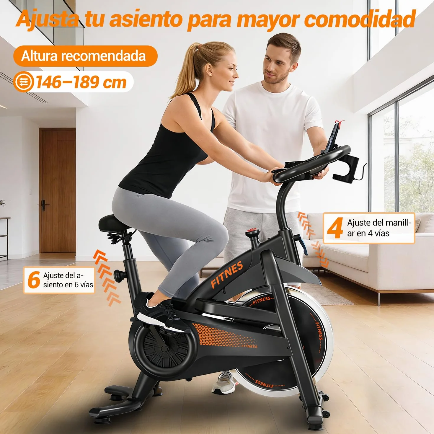 UMAY Bicicleta estática plegable, 5 en 1Bicicleta spinning profesional con Resistencia Magnética de 16 Niveles, Bicicleta estatica plegable para el hogar Bici de Sala con Asiento Cómodo, Máx 136 kg