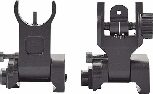 Flip Sight, Compatible con Picatinny y Weaver Rails, Vista Plegable