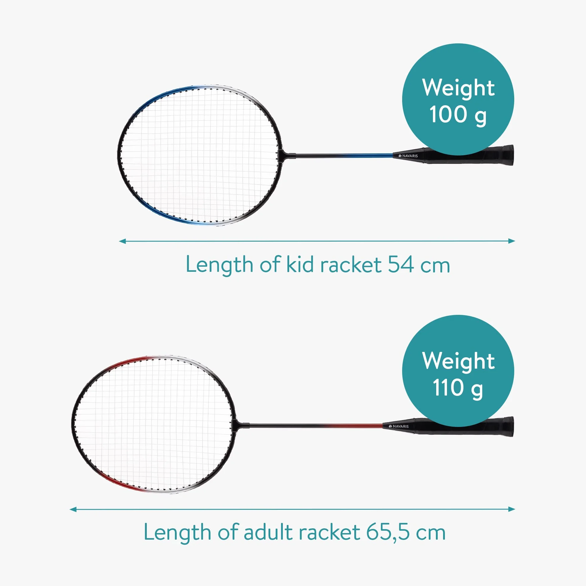 Set de Bádminton Familiar - 4 Raquetas de Bádminton, 3 Pelotas y 1 Bolso Deportivo, Bádminton Set Ideal para Toda la Familia