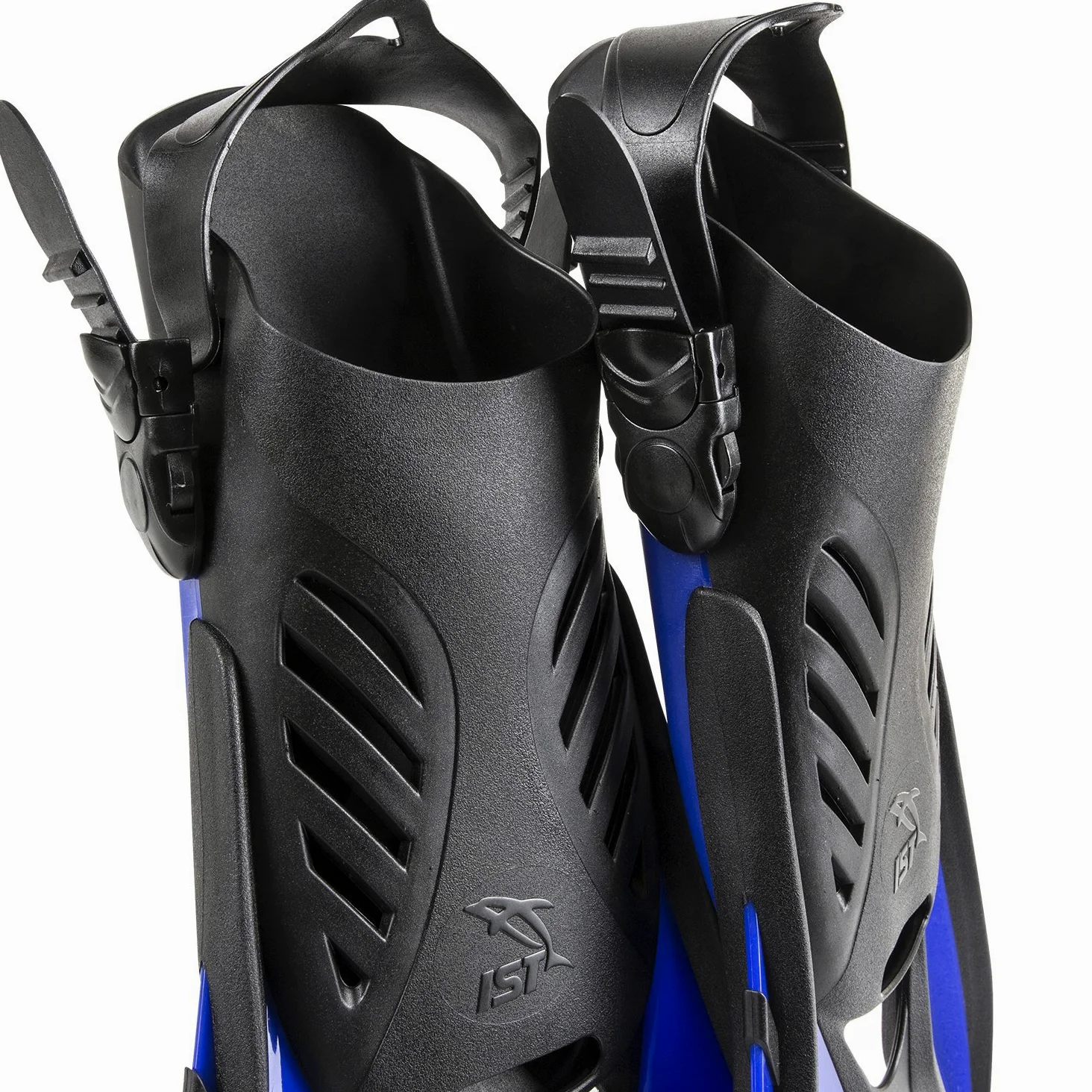 IST FK31 Otter Aletas de natación para Trekking, compactas y Cortas con talón Abierto y Correas Ajustables para Viajes