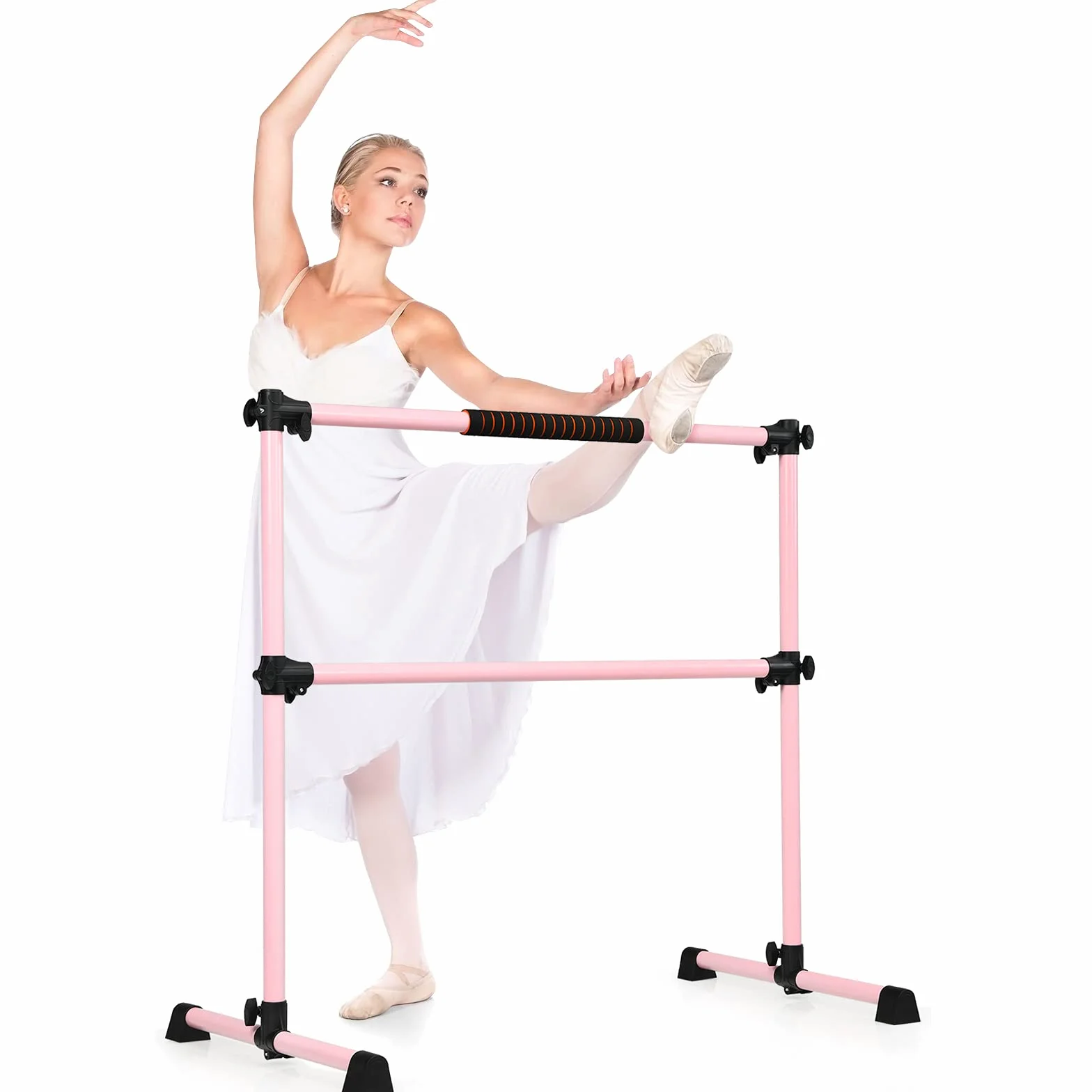 COSTWAY Barra de Ballet Independiente Móvil Altura Regulable 50 kg