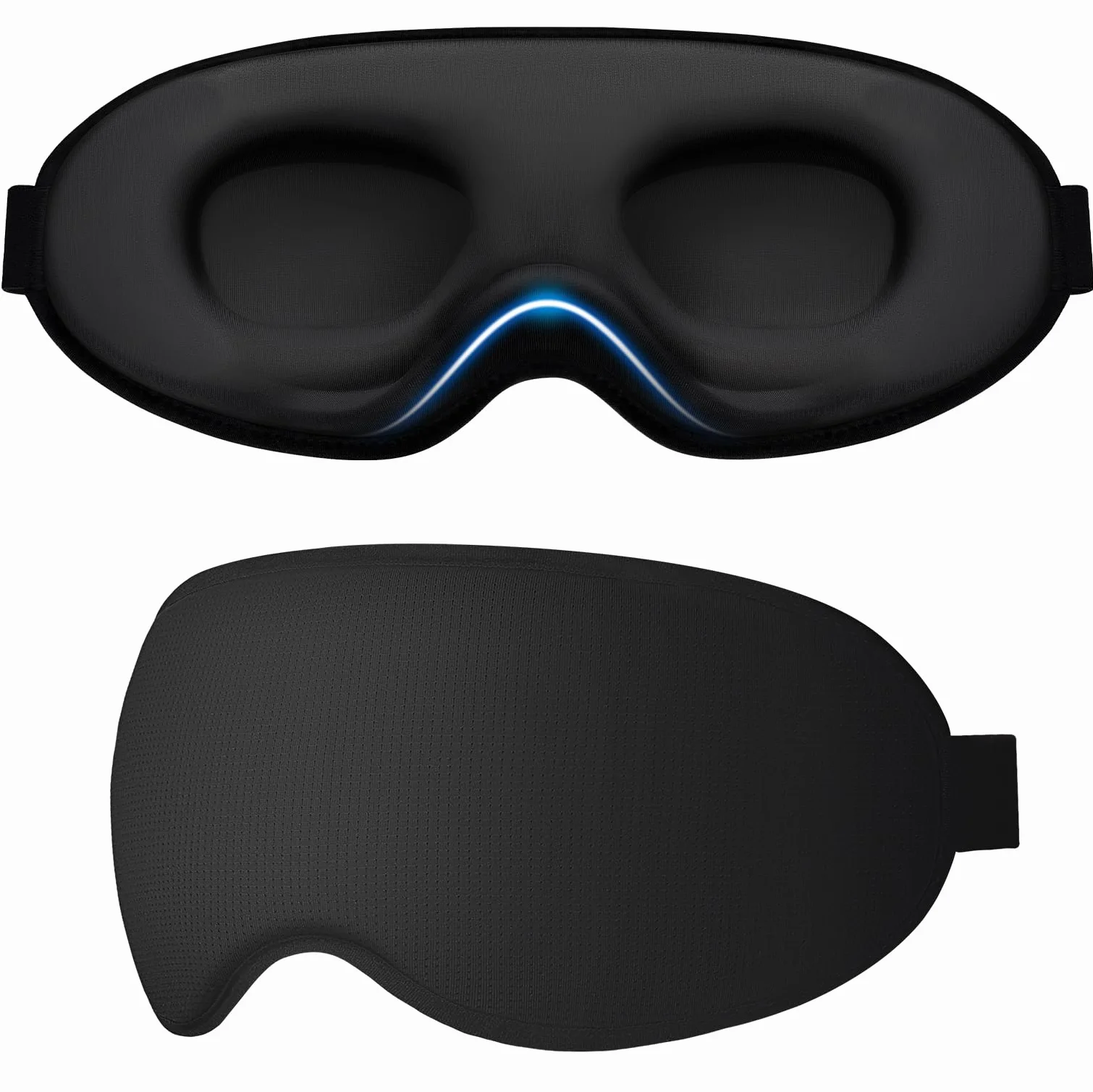 Gritin Antifaz para Dormir 3D Máscara Ultrasuave Ajustable Ergonómico Sin Presión Ocular