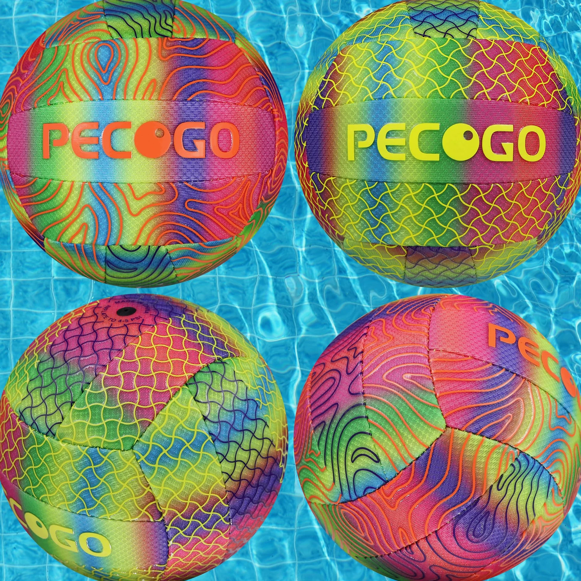 Balón de voleibol impermeable tamaño 5, perfecto para piscina, juegos de interior y exterior, duradero, ligero y fácil de usar para principiantes, adolescentes y adultos (paquete de 2 con bomba