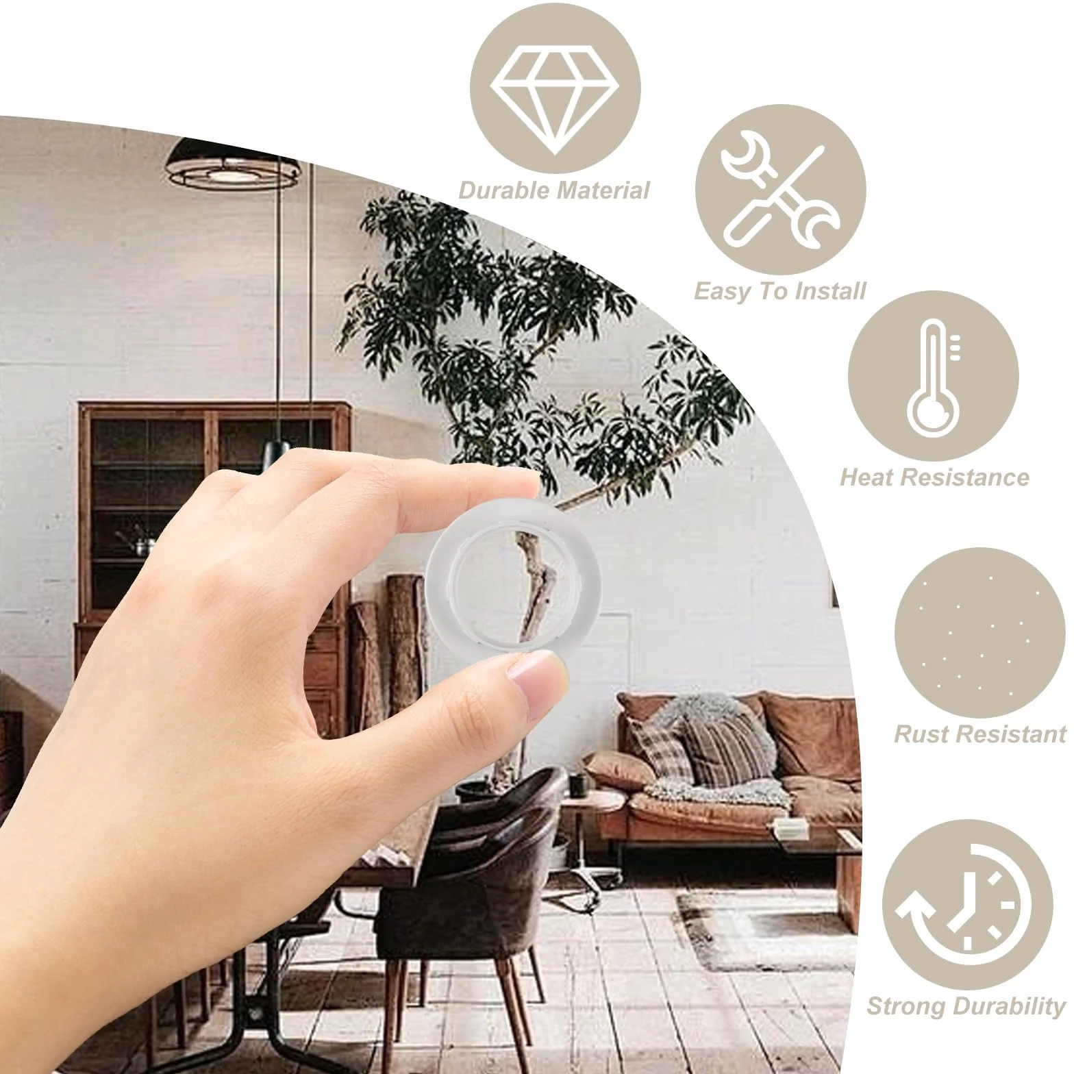 Anillos Adaptadores de Pantalla de Lámpara E27 a E14, 10 Piezas, Convertidores de Plástico, Anillo Reductor para Portalámparas