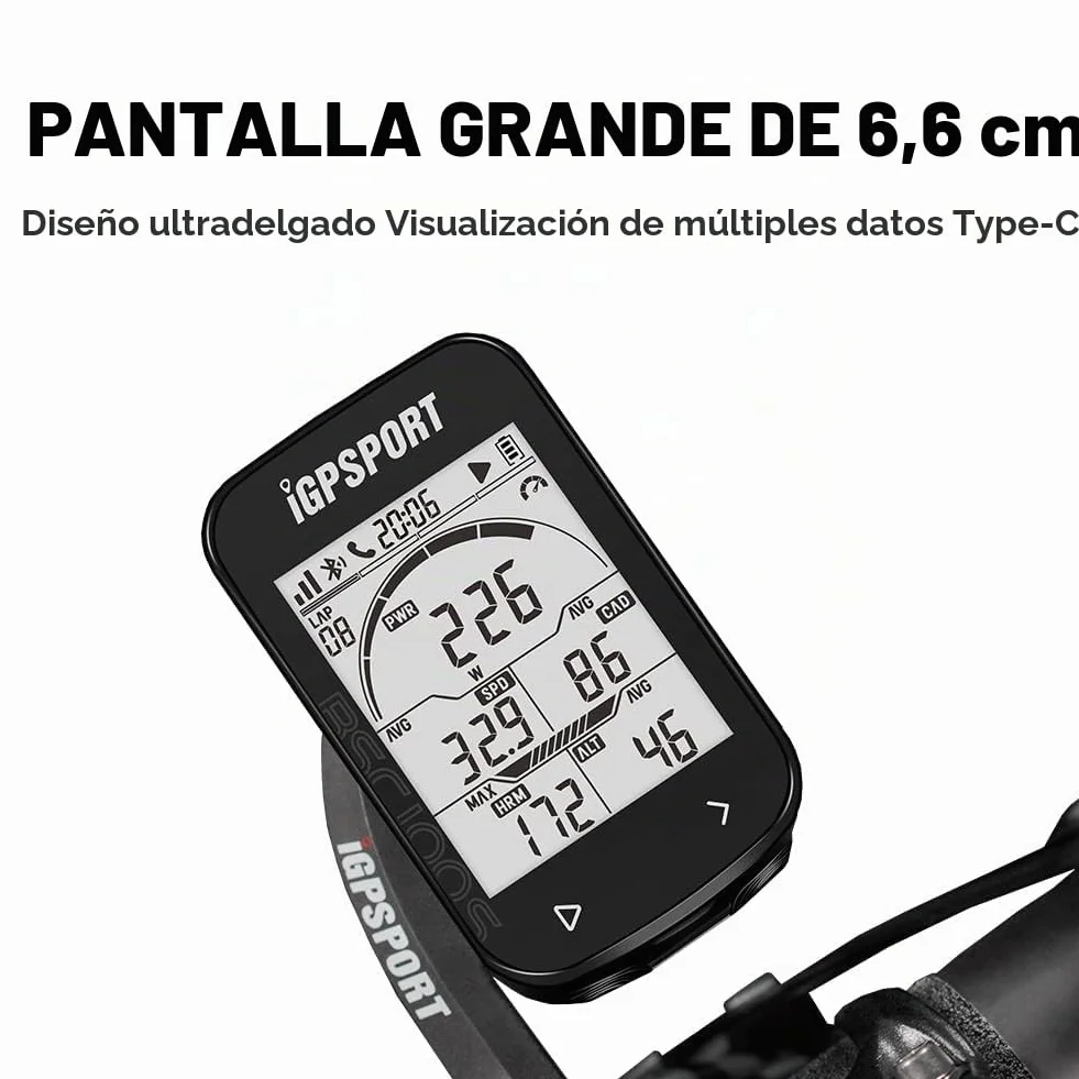 iGPSPORT Ciclocomputadores GPS Ant+ Función Ordenador inalámbrico Bicicleta Ciclismo Cuentakilometros Bici,40 Horas de duración de la batería