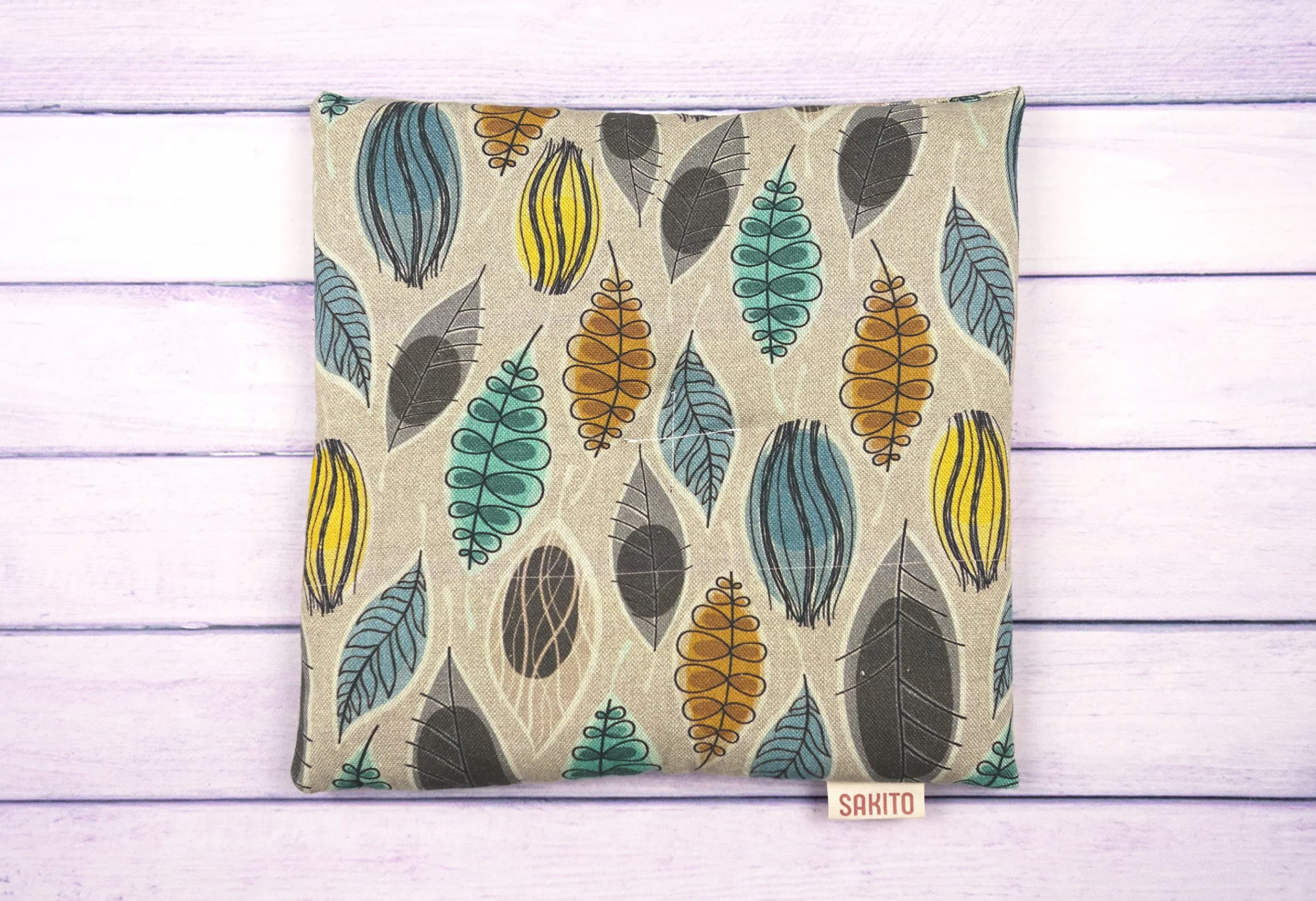 Saco Semillas Microondas 25x25 cm Cojin Térmico Natural Cervicales Lumbalgia Calor Frio Gran Retencion Calor Duradero Tela Primera Calidad Aroma Lavanda