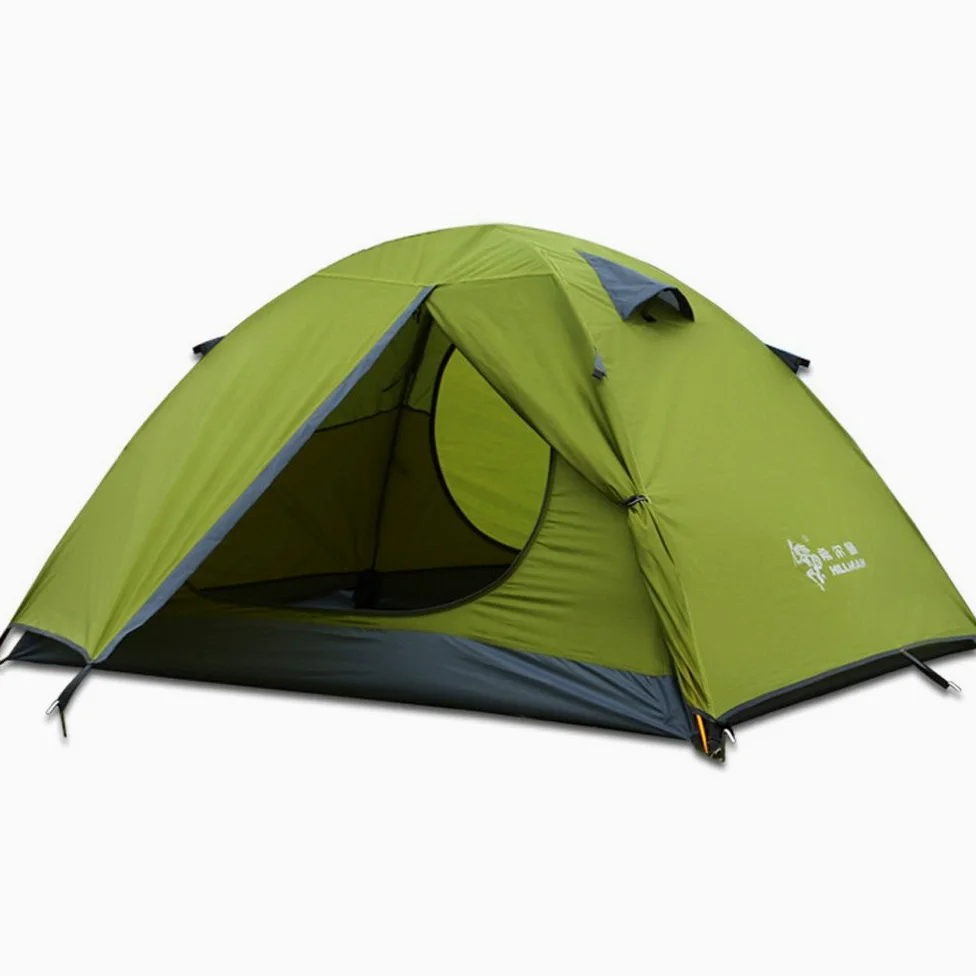 Tienda de Senderismo Ligera a Prueba de Viento para 3-4 Estaciones 2 3 Personas Tienda Familiar 2 Puertas Doble Capa con Varillas de Aluminio para Camping, Familia, Playa, Caza, Senderismo, Viaje