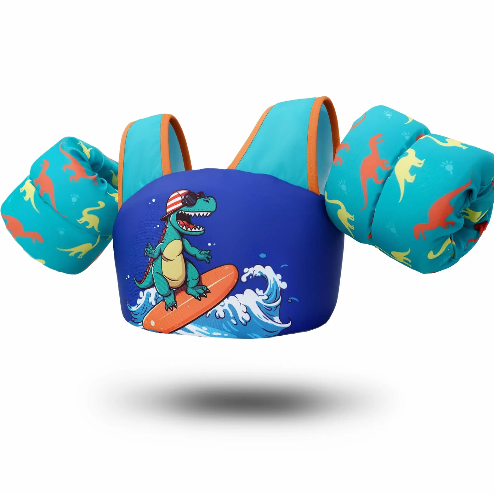 Zeraty Chaleco de natación Infantil Niños Flotadores Los niños nadan Brazo Banda con arnés de Hombro Brazo Alas, Natación Ayudas Chaqueta para 20-50 lbs/2-6 años de Edad Niños/Niñas
