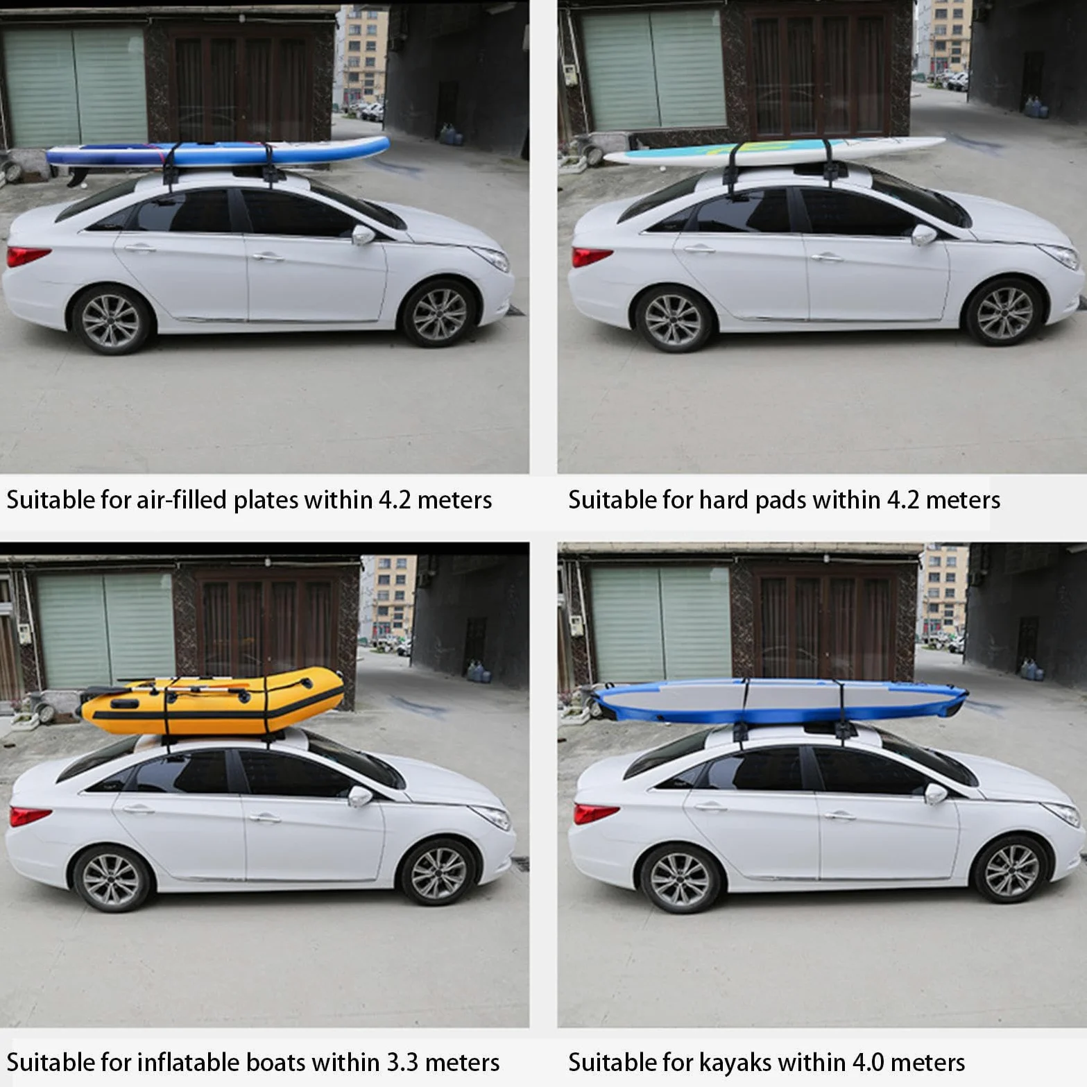 Barra de Techo para Kayak, Soporte para Kayak y Camping-Car | de organización de Techo sin perforación para Coche, sedán y Furgoneta
