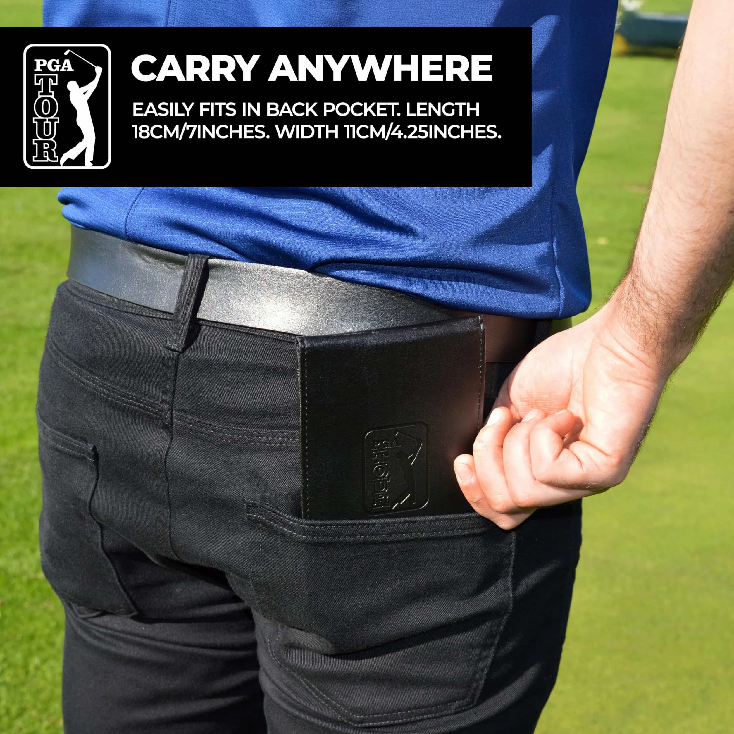 PGA TOUR - Funda para Tarjetas de puntuación, Negro