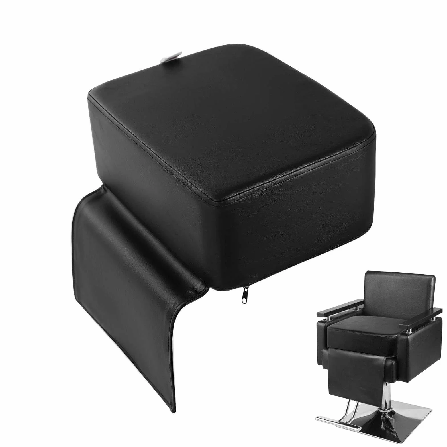 Cojín De Asiento Elevador De Salón, Cuero PU Impermeable, Equipo De Peluquería Para Corte De Pelo