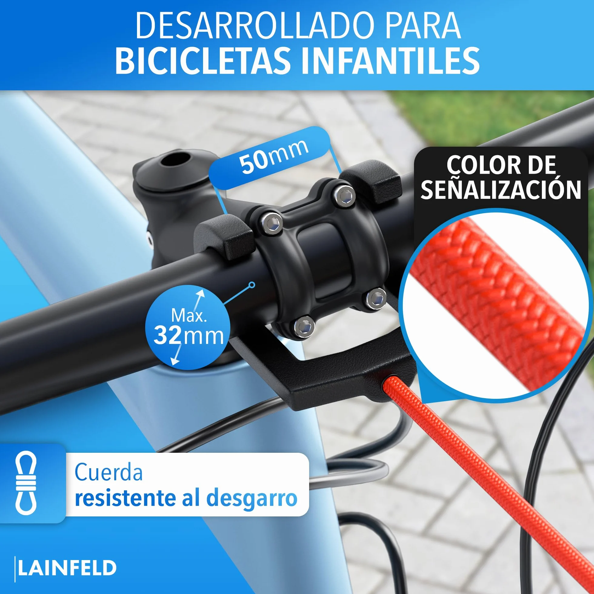 LAINFELD Cable de Remolque para Bicicleta