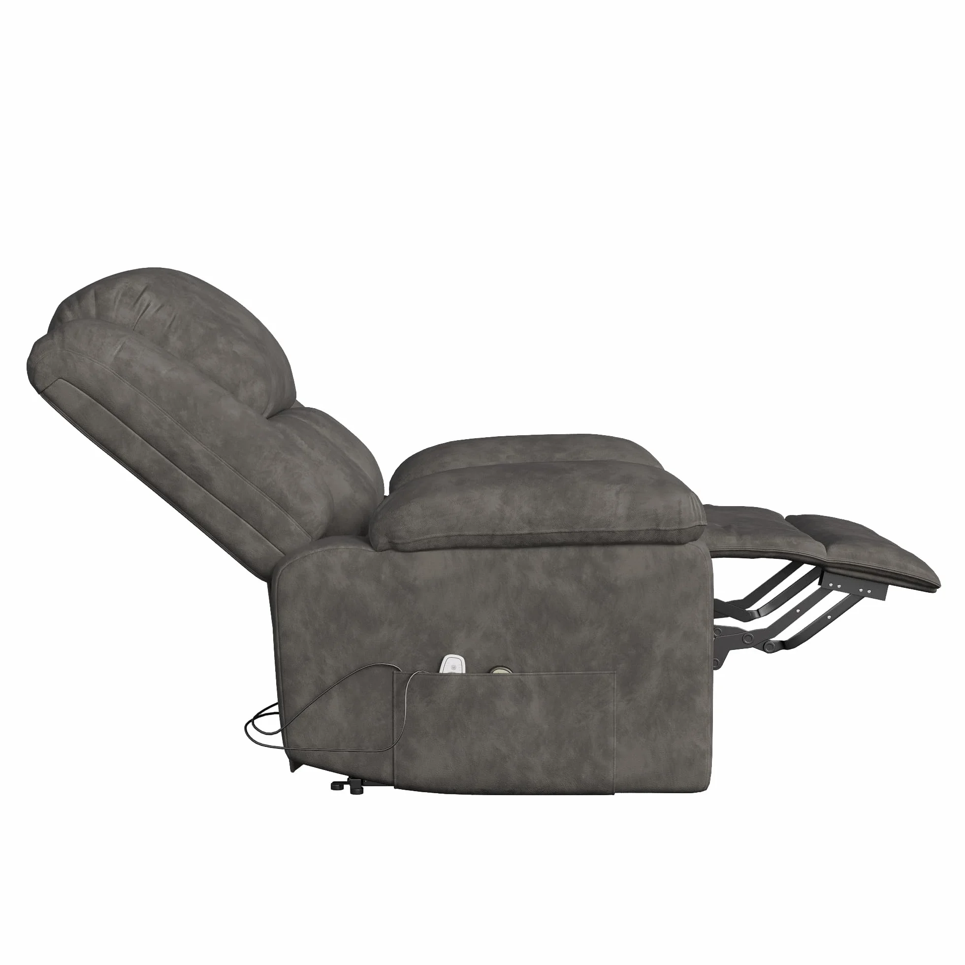 Silla de masaje eléctrica con calefacción reclinable vibración gris