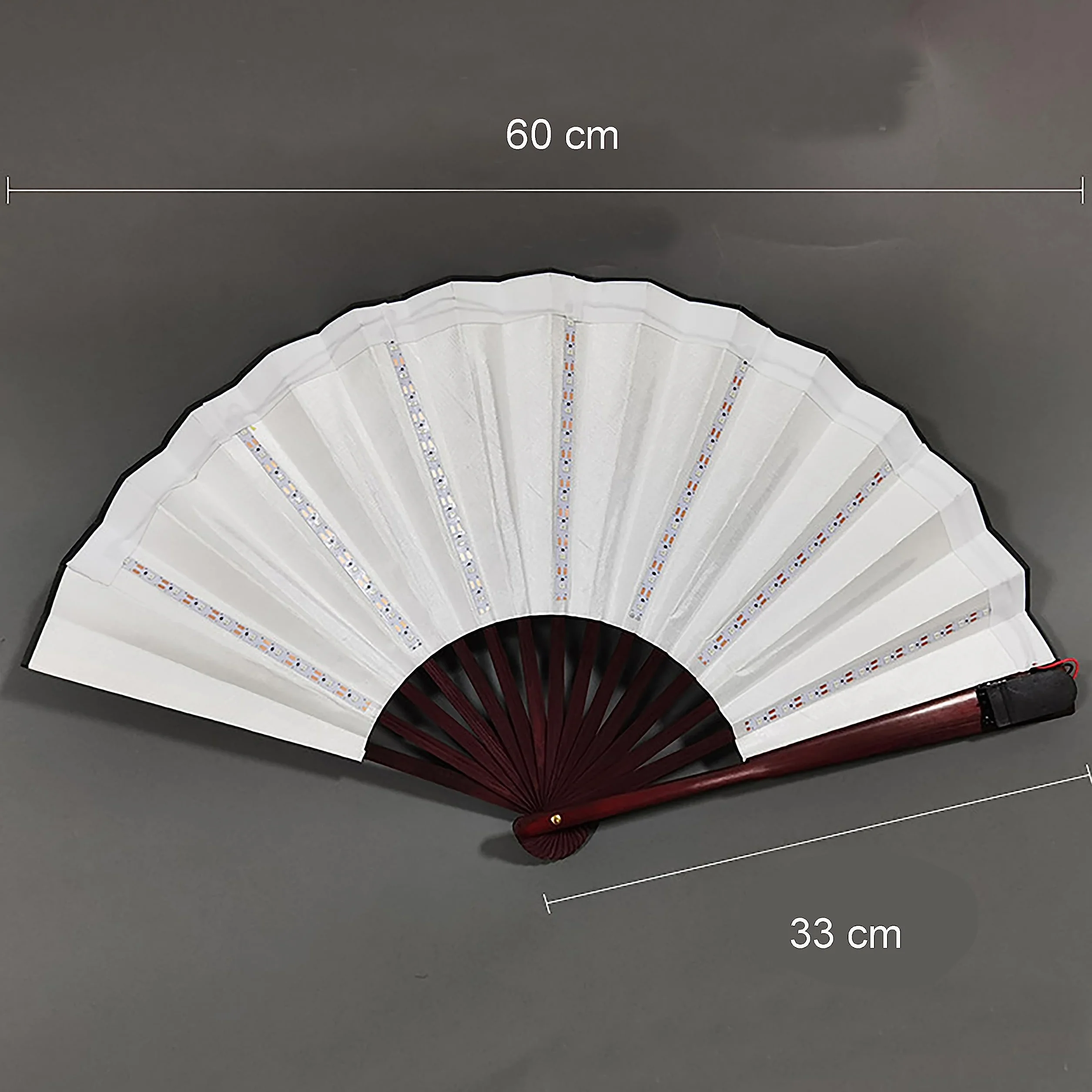 Abanico Plegable LED Rosa para Fiestas Festivales Discotecas Conciertos