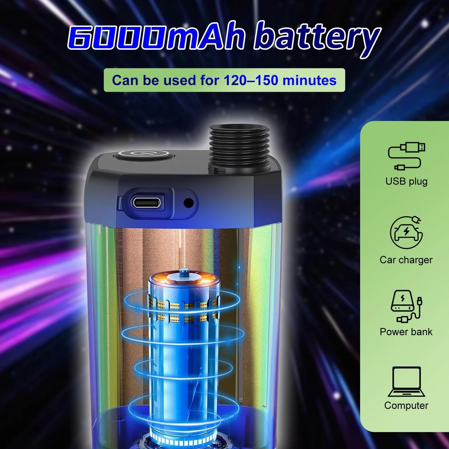 Ducha Portatil Camping con Pantalla LED – Bomba de Ducha Exterior IPX7 Impermeable para Jardín, Playa, Coche y Mascotas