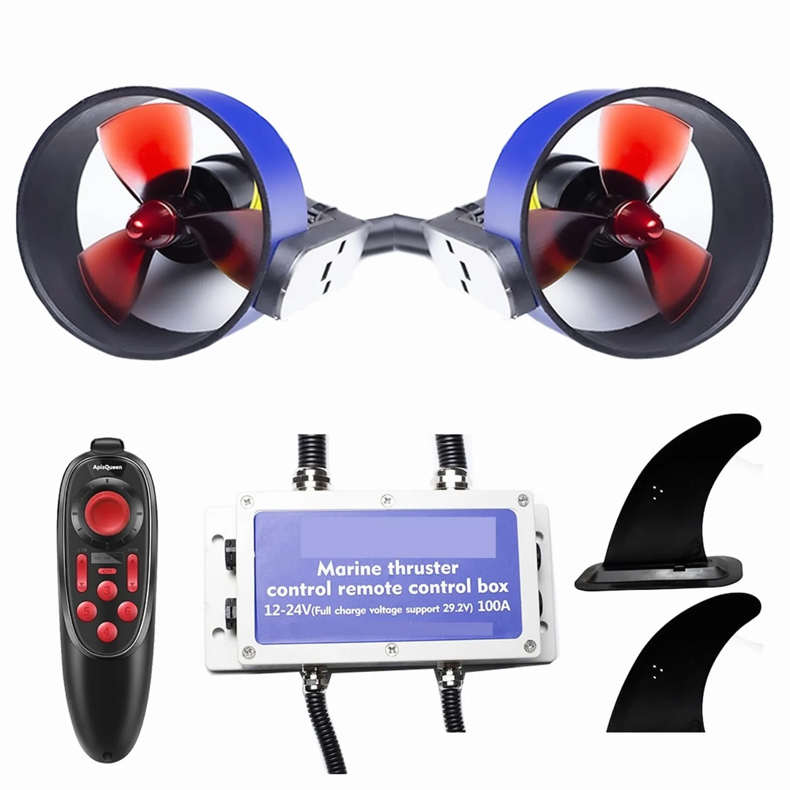 Scooter Submarino, Juego De Propulsores Submarinos Empuje 24V Y 14Kg, Barco Anidación, Pesca, No Tripulado, Resistente Al Agua