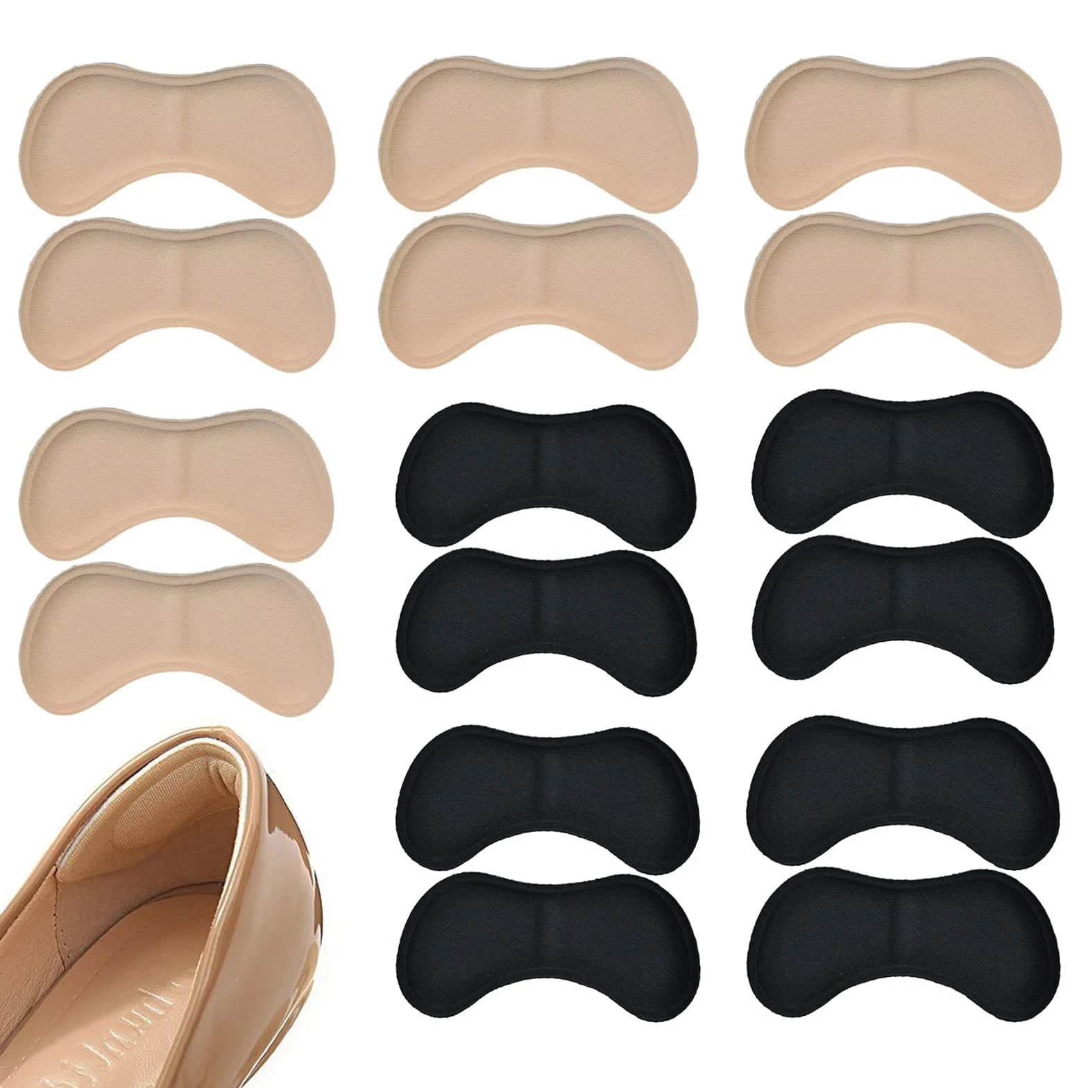 Taloneras para zapatos 8 pares autoadhesivas antideslizantes