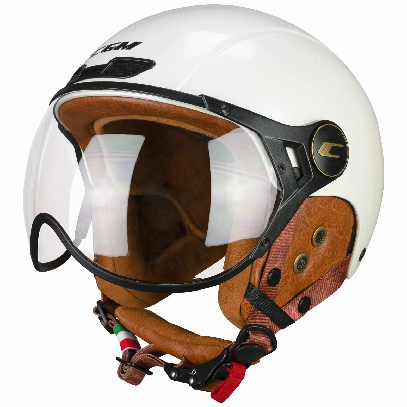 CGM EBI - Casco de esquí Unisex para Adulto, Blanco nacarado, M (57-58 cm)