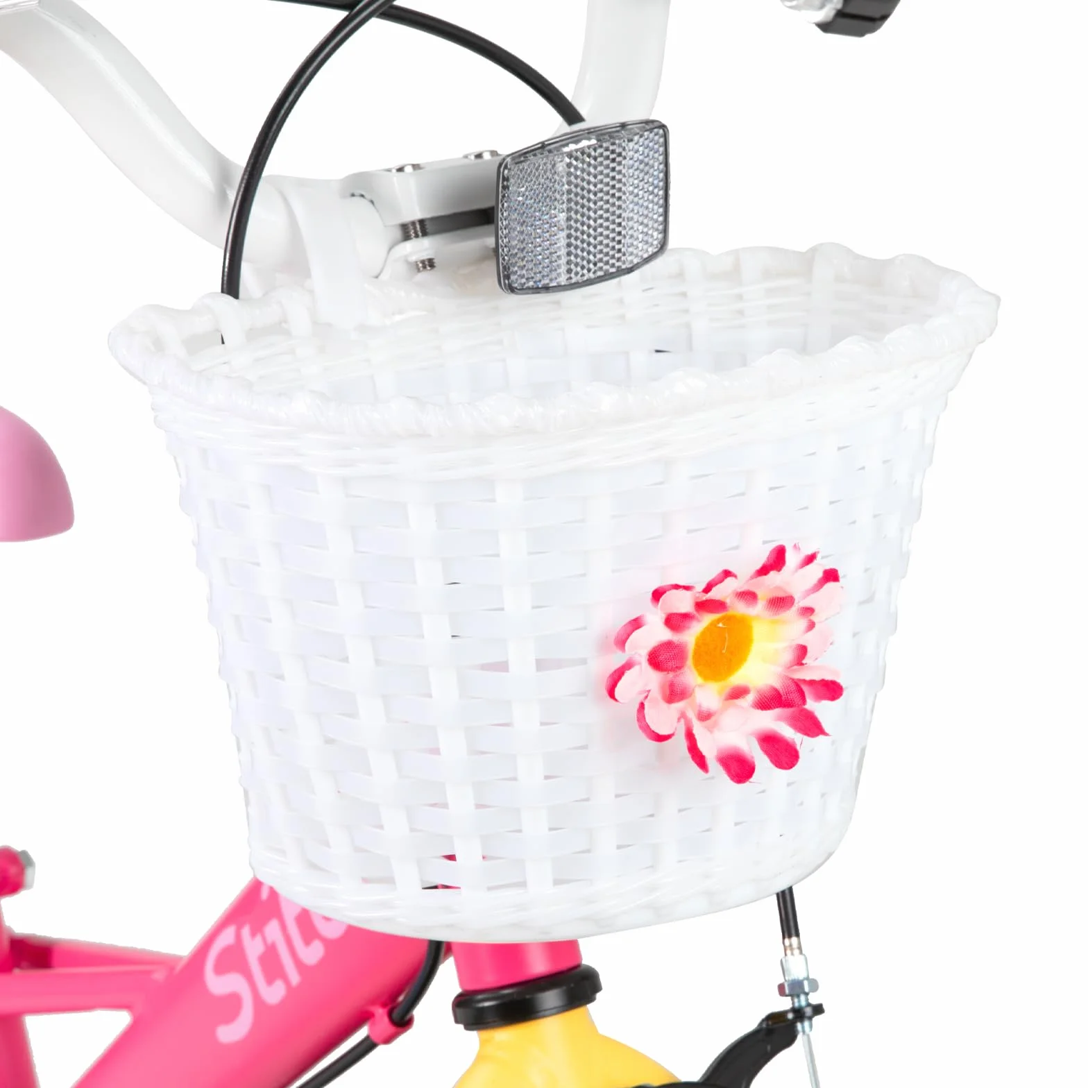 STITCH Macaron 12/14/16/18 Pulgadas Bicicleta Infantil de 3 a 8 años ，Bicicleta Infantil con estabilizador y Cesta