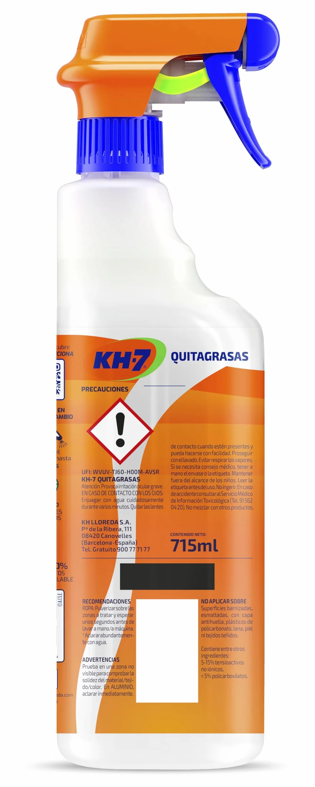 KH-7 Quitagrasas Desengrasante 715ml Pulverizador