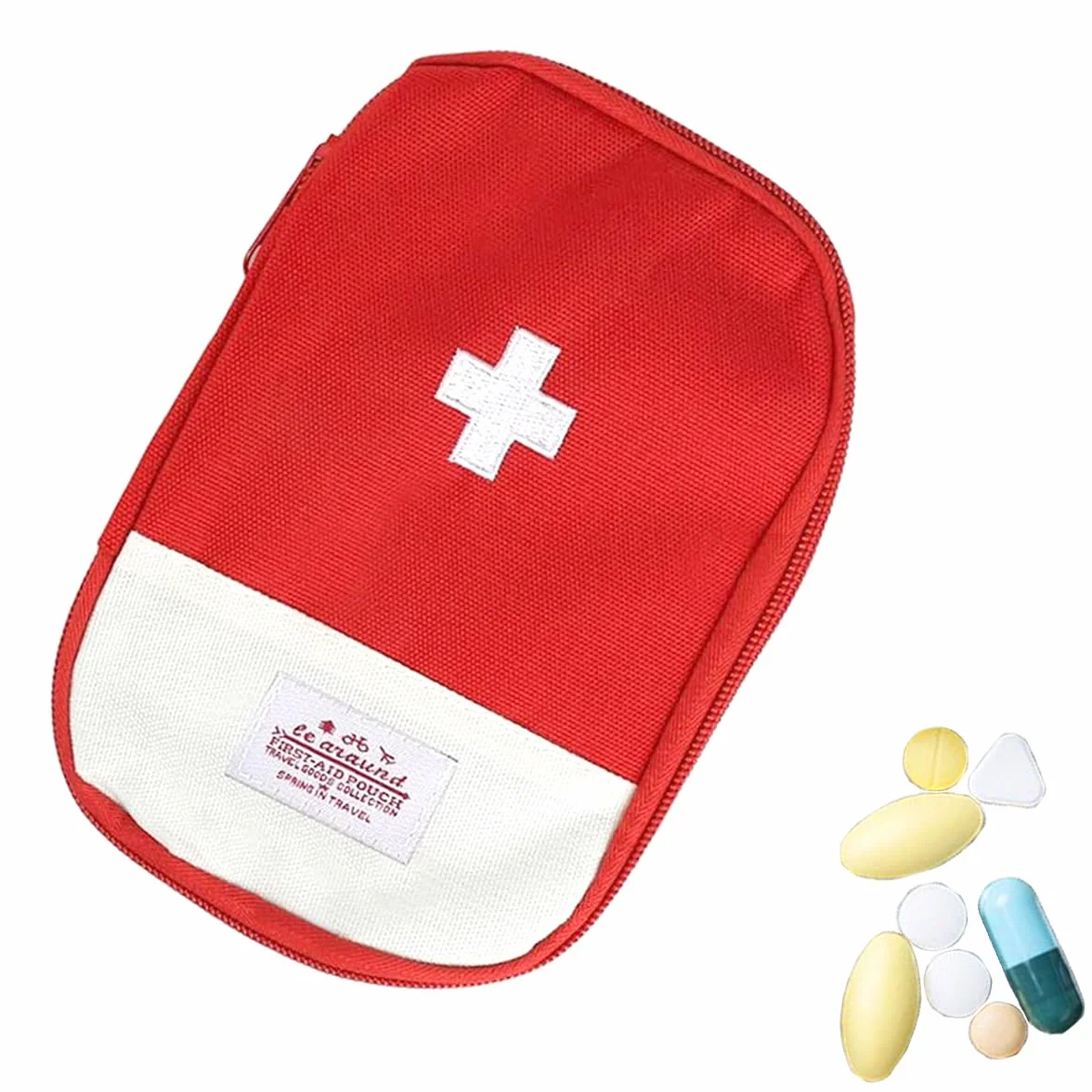 Bolsa de Primeros Auxilios Portátil Vacía Rojo