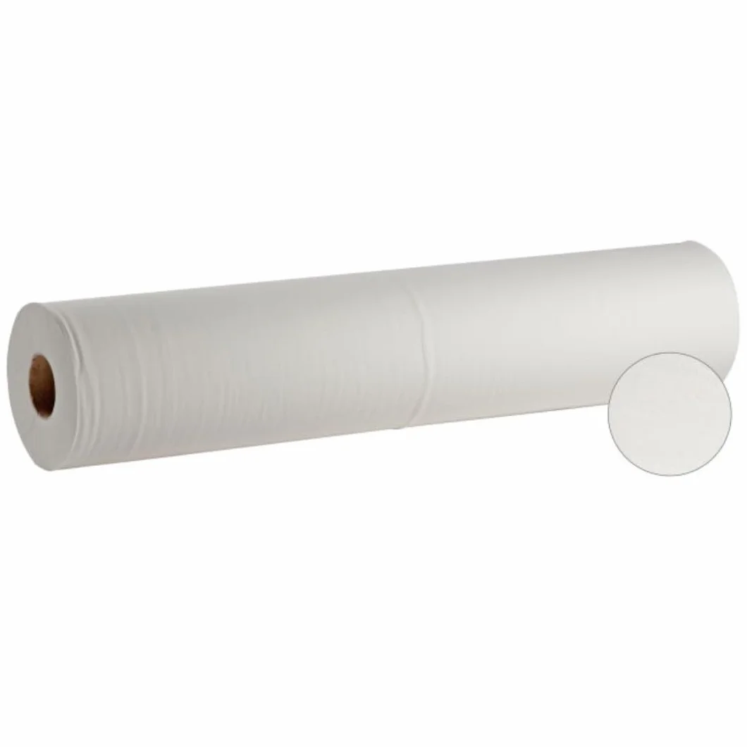 Rollo Papel Camilla con Precorte 50 m x 60 cm Celulosa Virgen 100% para Estética, Masaje, Clínicas