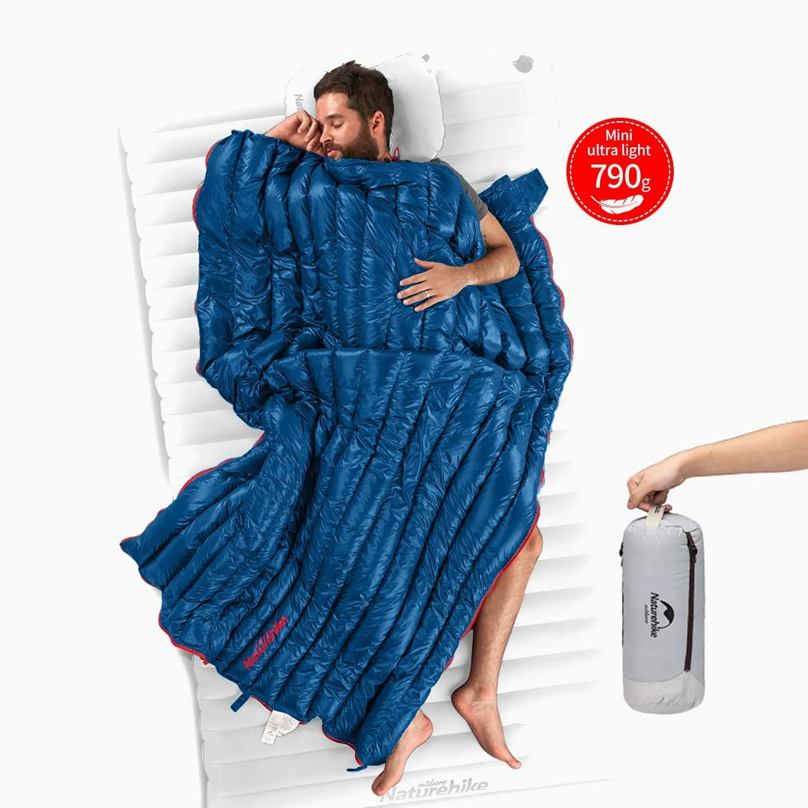 Naturehike Saco de Dormir Envolvente Ultraligero, 3-4 Estaciones, Impermeable, para Camping, Senderismo, Montañismo