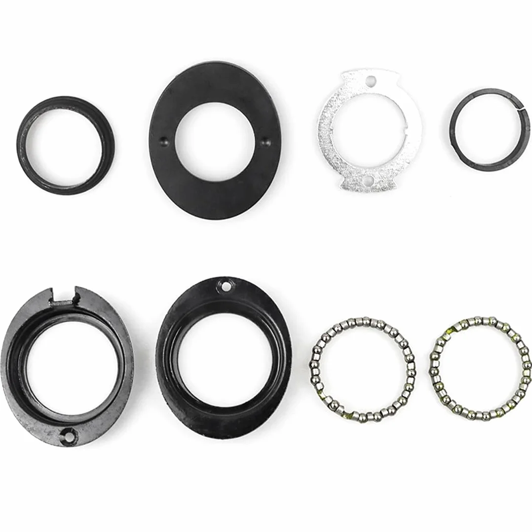 8 Pcs Carcasa de rodamiento, Juego de Bolas de dirección giratorias de Acero con rodamiento de Bolas, rodamiento de Bolas para Bicicleta, Anillo de Bola, Rueda Delantera, rodamiento de Bolas