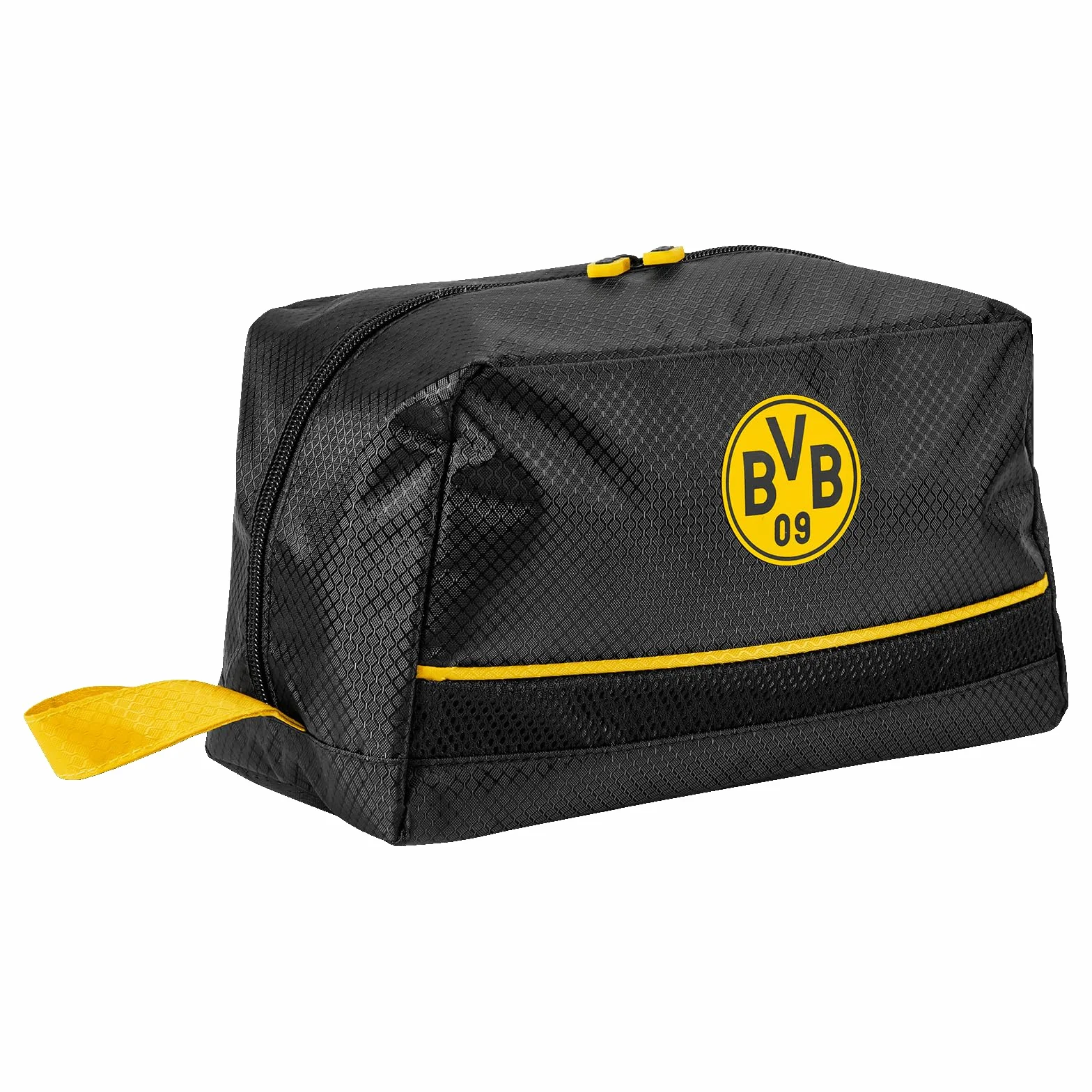 Borussia Dortmund Neceser BVB Unisex para Adultos, Color Negro/Amarillo, Negro, 27 x 14 x 16 cm