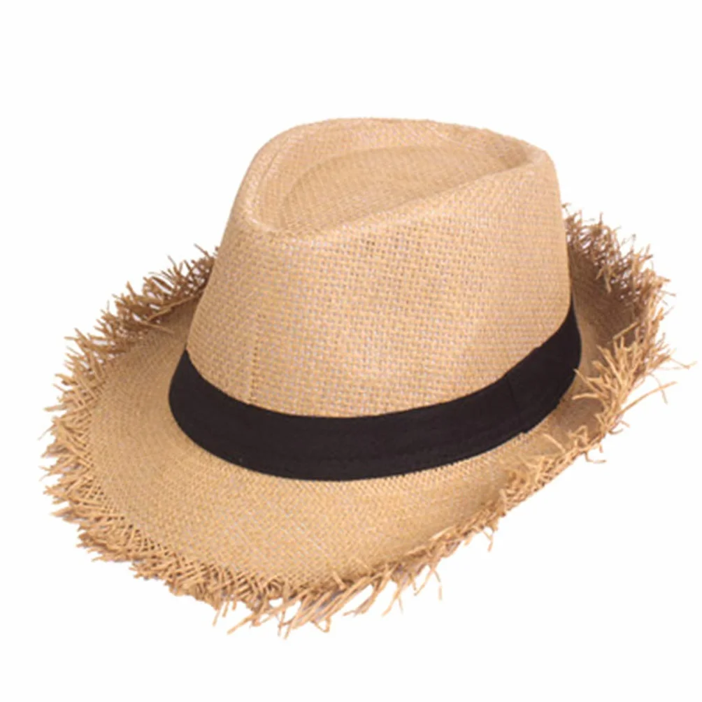 Sombrero de paja hawaiano trenzado para jardinero verano hombre mujer playa jardín fiestas