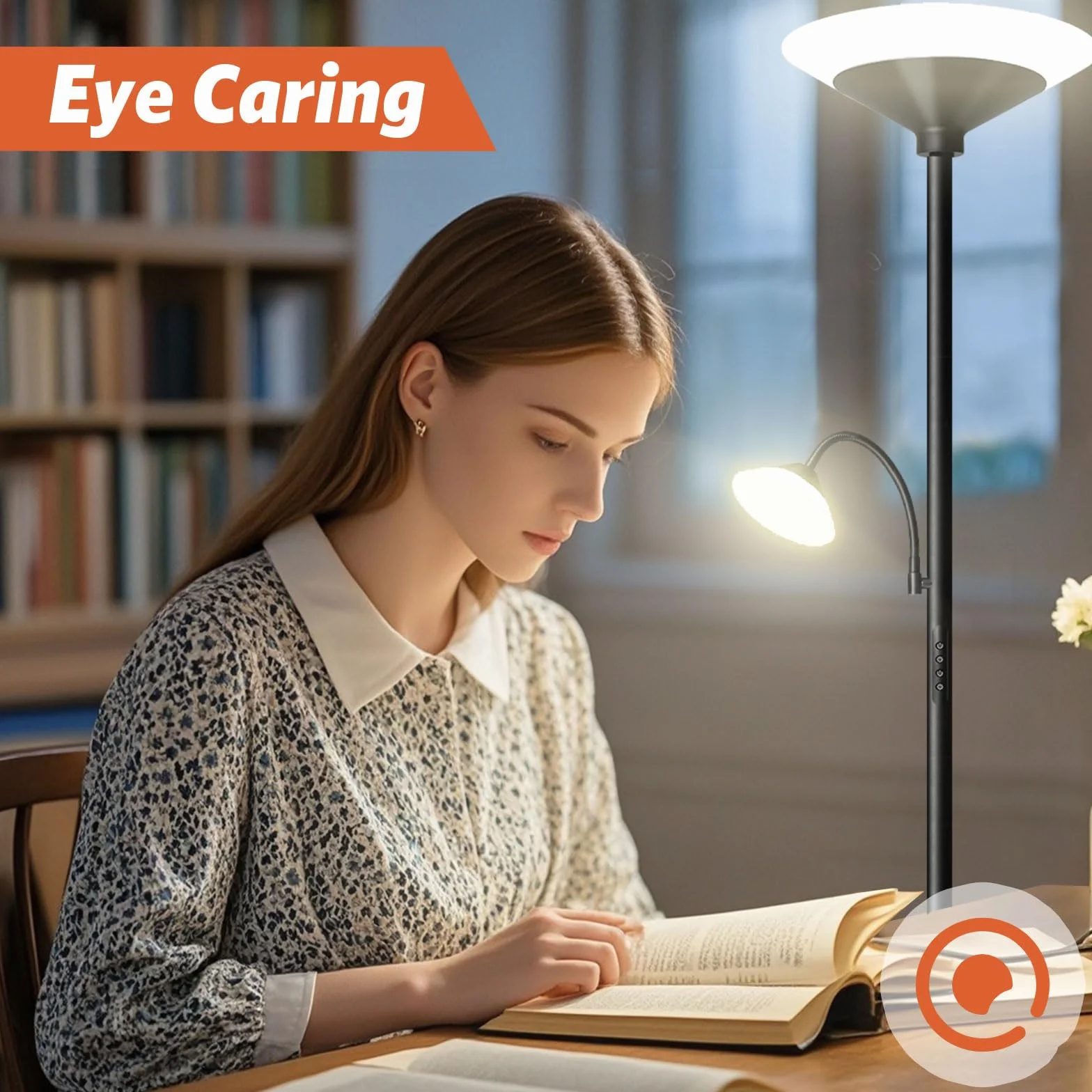BBHome Lámpara de Pie LED 27W Regulable con Lámpara de Lectura 6W Mando a Distancia Táctil