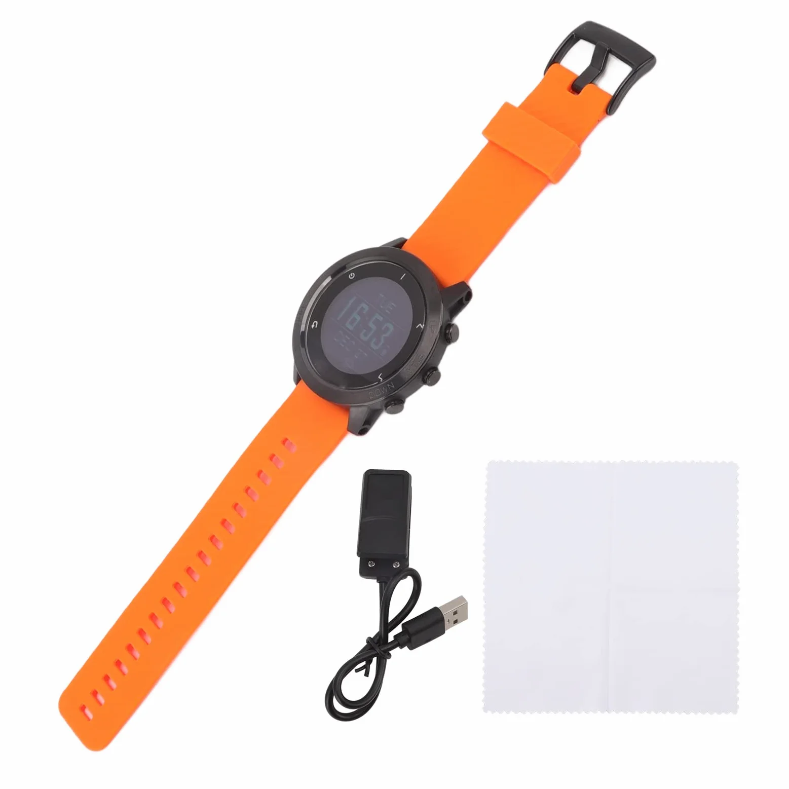 LEYT Reloj de Ordenador de Buceo, Pantalla Clara, Ubicación de Brújula Digital, Reloj Inteligente Resistente Al Agua, Seguimiento de Nuestra Ruta para Montañismo (Naranja)