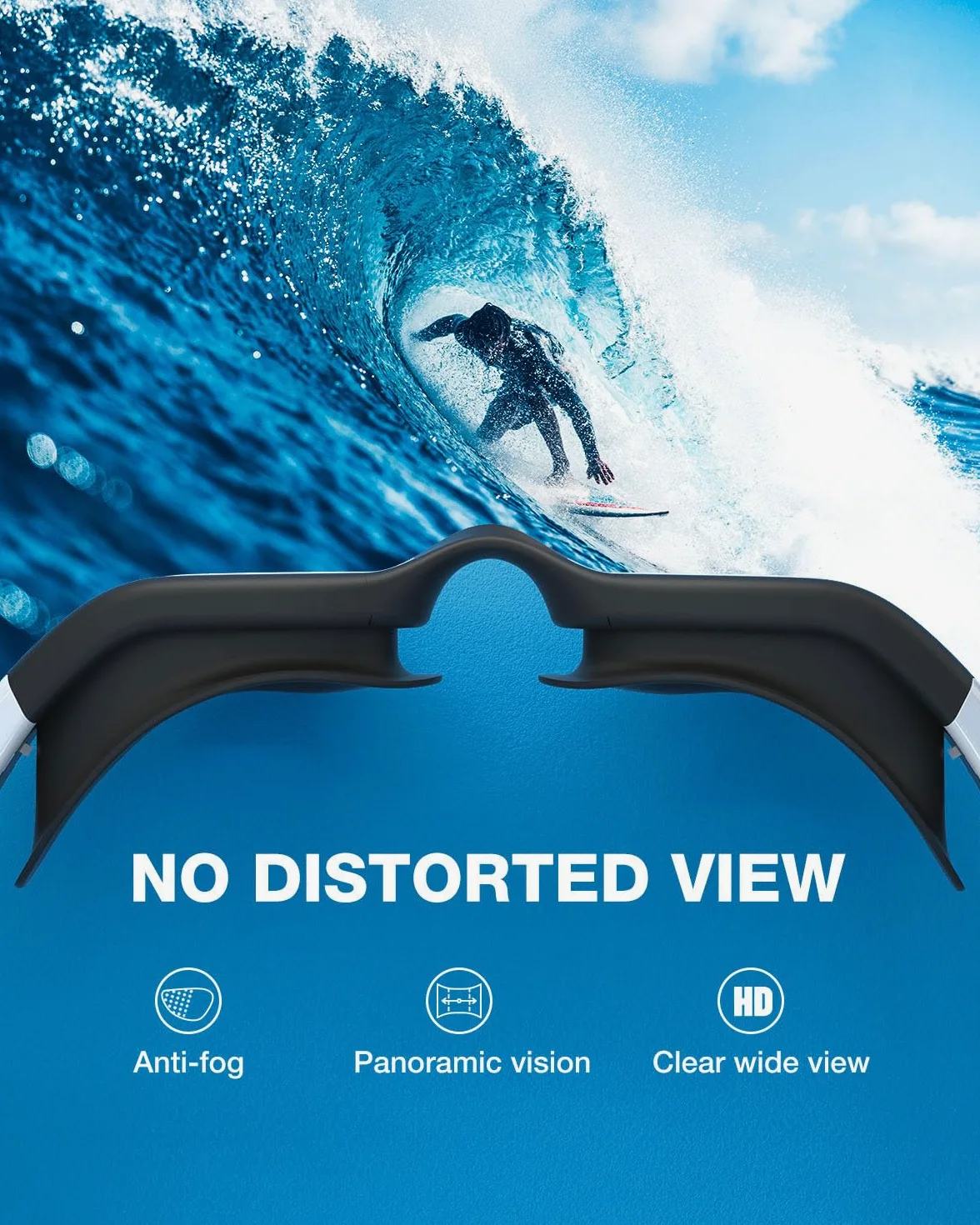 ZIONOR G1 - Gafas de natación polarizadas para unisex y adulto y mujer, anti niebla, 100% anti UV gafas de buceo
