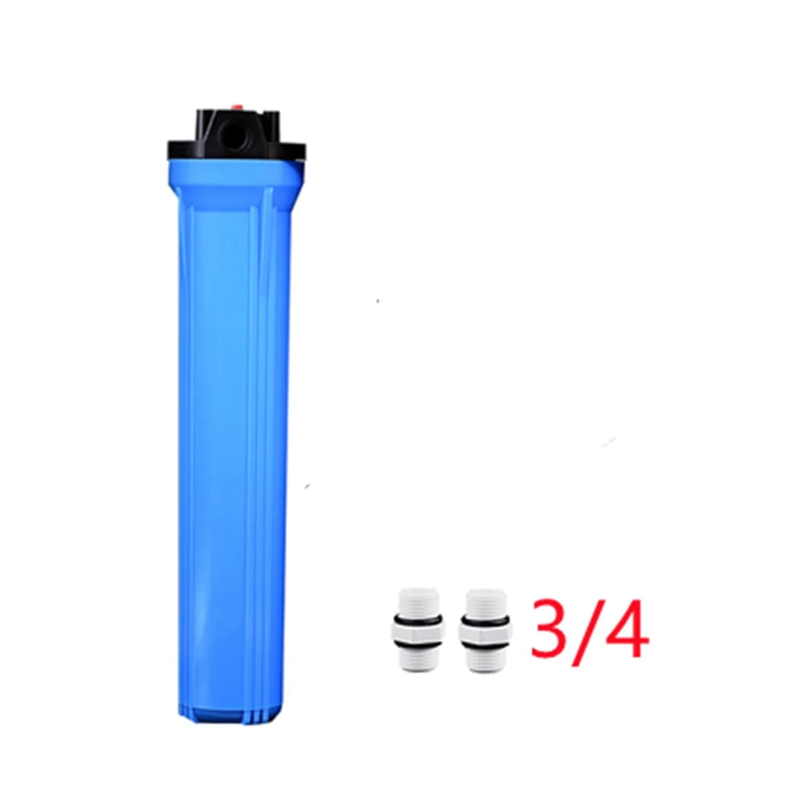 Sistema de filtrado de agua Purificador de agua de 20 pulgadas, 1/2 3/4, carcasa de filtro, piezas de purificador de agua comercial(Bare metal)