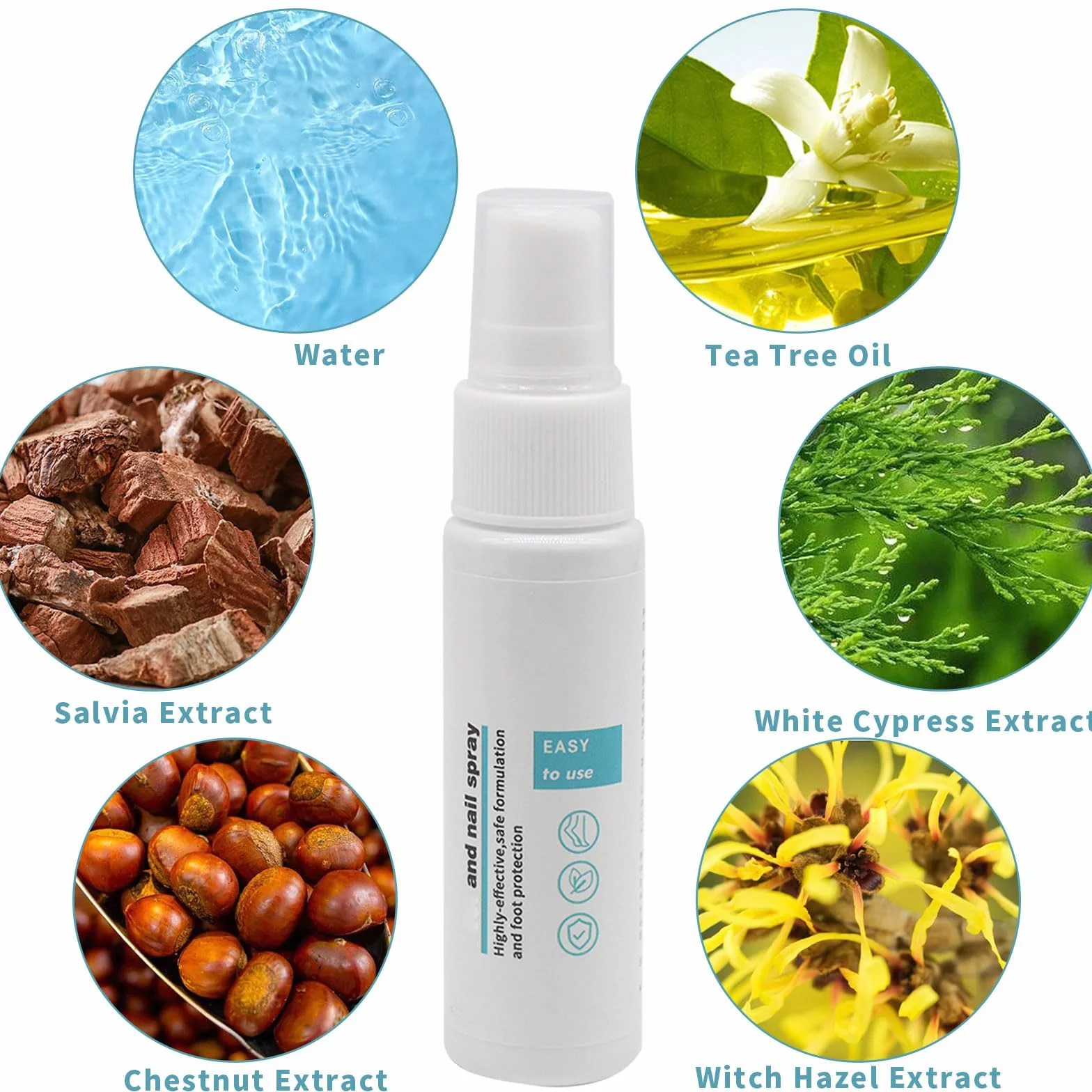 Spray Fungicida Contra Hongos En Los Pies, 2 x 30ml Tratamiento Para Uñas y Pies
