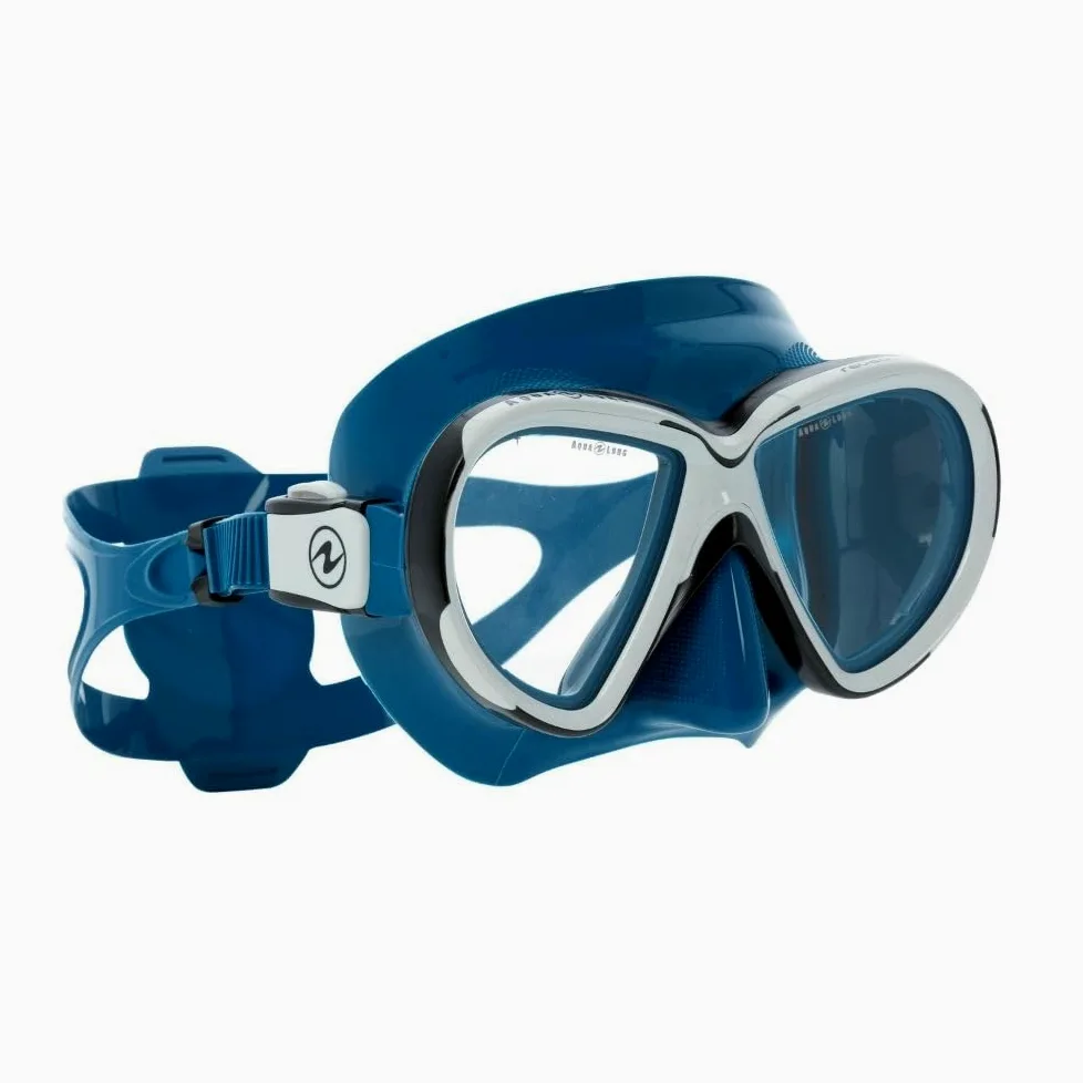 Aqualung Reveal - Máscara de Buceo para Adultos, Hombres y Mujeres, óptimo para Todas Las Formas de Rostro y el Buceo Submarino, Azul & Blanco