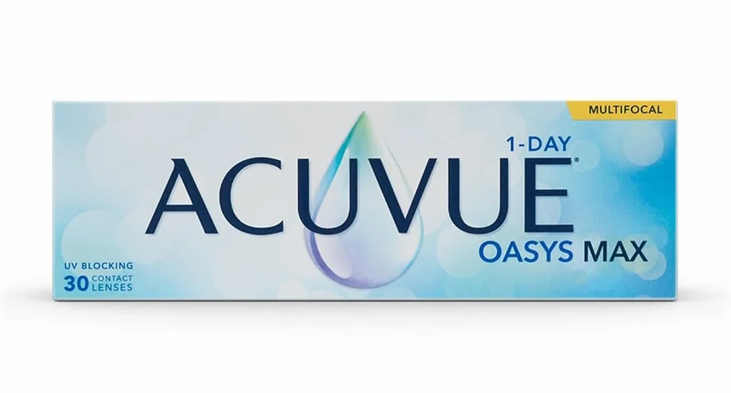 Acuvue Oasys Max 1-Day Multifocal Lentes Diarias +1.00 dpt 14.3 mm 30 unidades