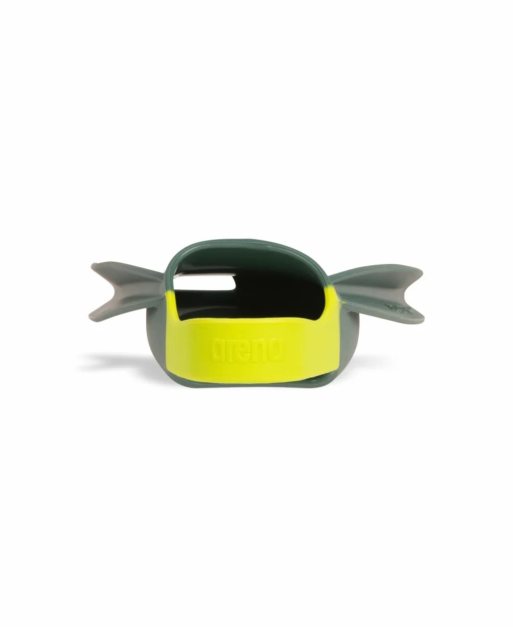 Arena Powerfin Pro II Aletas de entrenamiento de natación unisex para adultos, aletas de hoja corta de silicona, pies personalizados, Verde oscuro/amarillo, 36/37