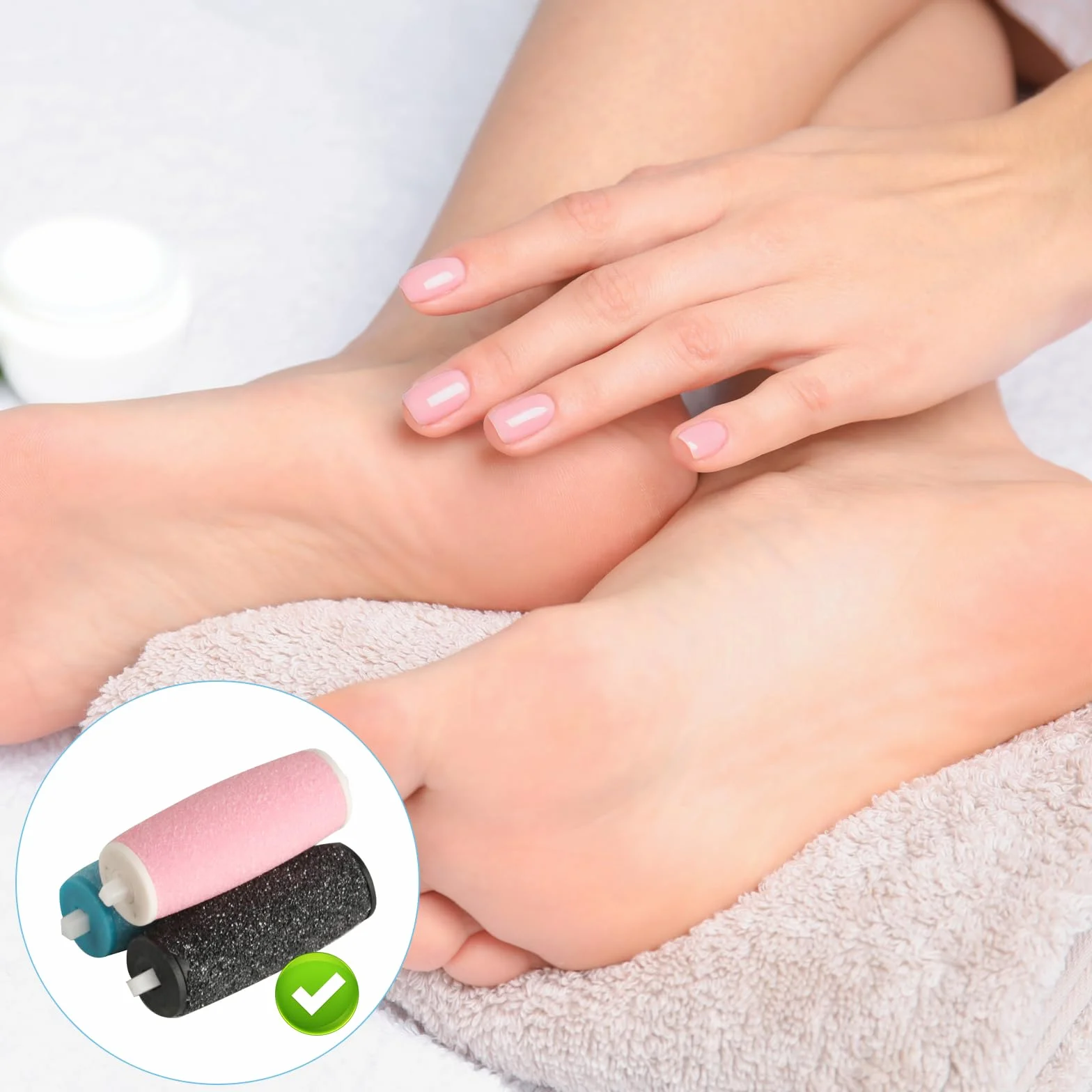 Scholl Velvet Smooth rodillos de repuesto extra gruesos para removedor de callos, 14 unidades