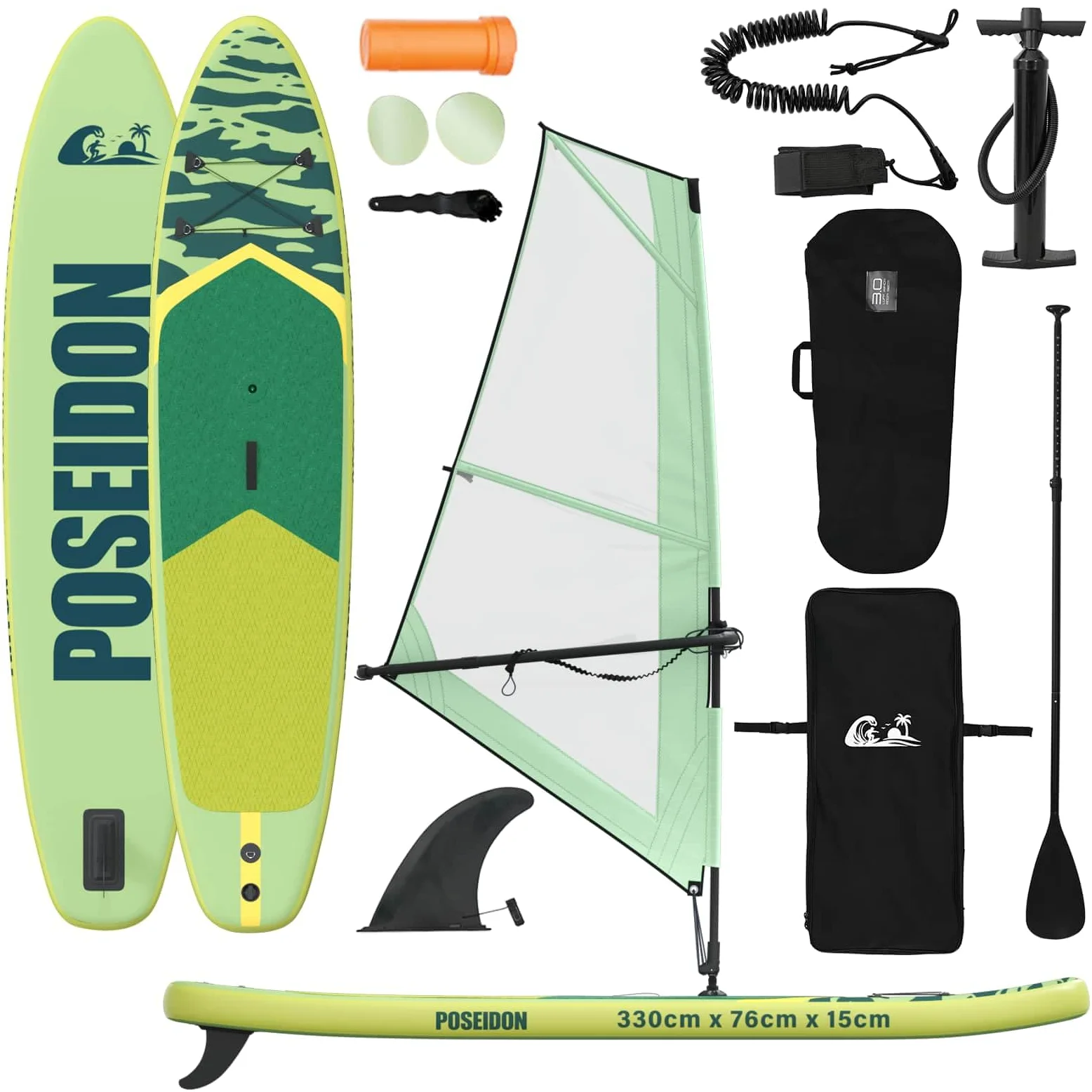 vidaXL Tabla hinchable de SUP con vela, de PVC, para exteriores, océano
