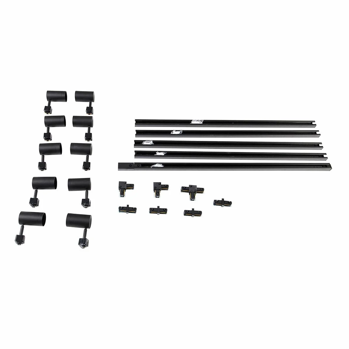 QAZQA Moderno sistema de carril monofásico 10 focos negro Jeana Aluminio/Acero/Plástico LED Max. 10x50W