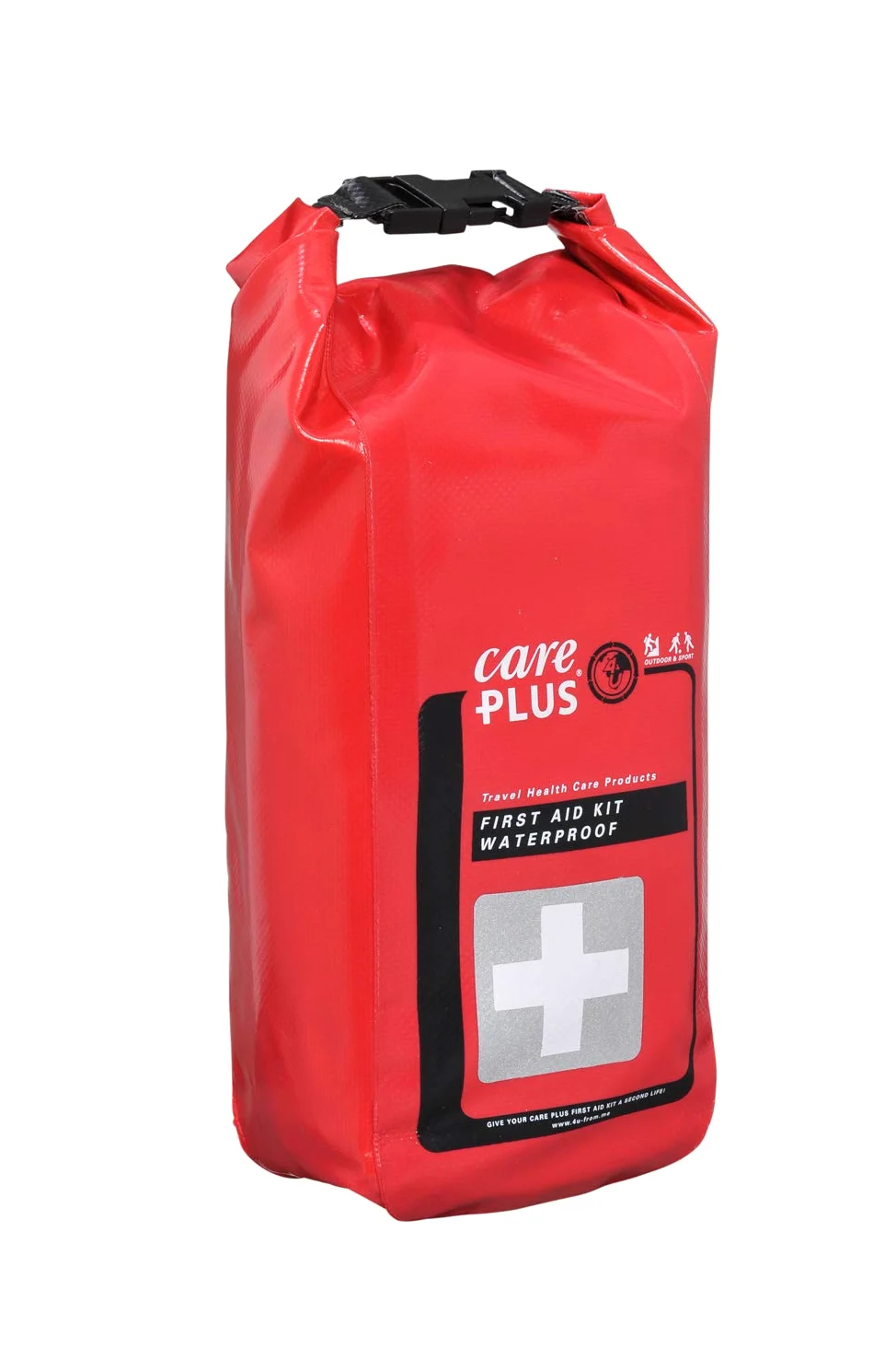 Care Plus - Kit de emergencia impermeable para 1 o 2 personas, para actividades al aire libre y deportivas, 72 artículos, color rojo