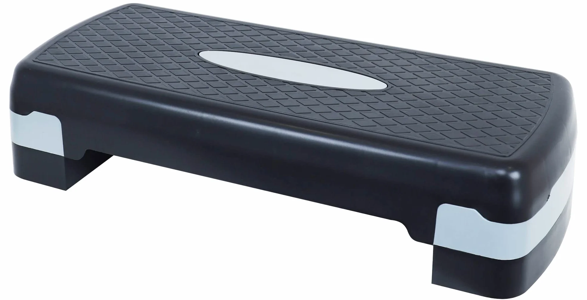 Signature Fitness Entrenador aeróbico ajustable con plataforma escalonada, tamaño mediano, negro/gris