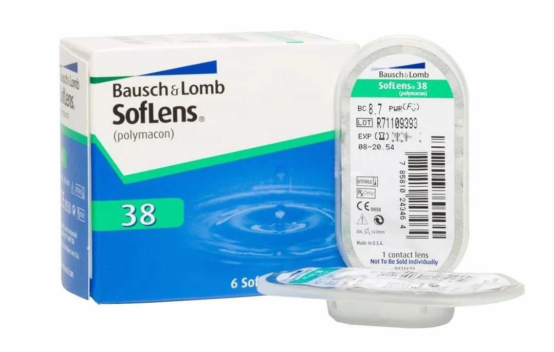 BAUSCH + LOMB SofLens 38 lentillas mensuales esféricas 6 uds 8.7 BC 14.00 DIA -06.50